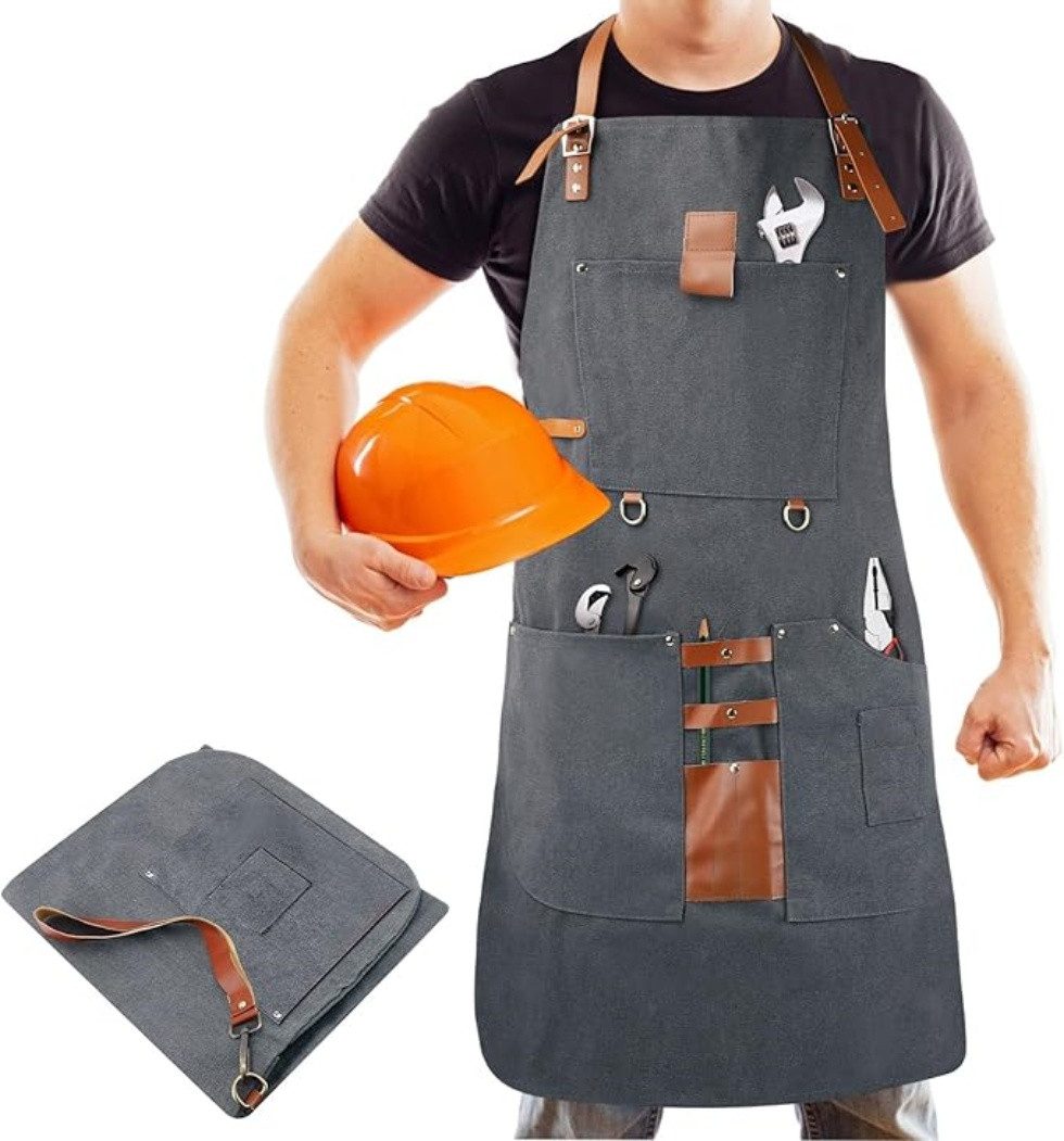 cocosity Schweißerschürze Arbeitsschürze mit 8 Taschen günstig online kaufen