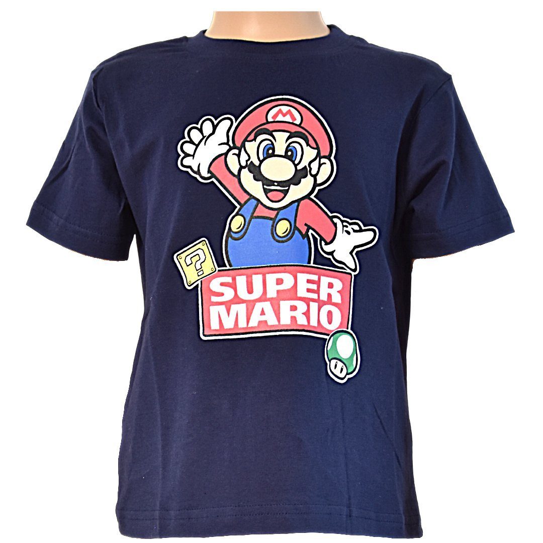Kinder Kids (Gr. 92 -146) Super Mario T-Shirt Super Mario T-Shirt für Kinder Gamers Shirt in Größe 98-128 cm