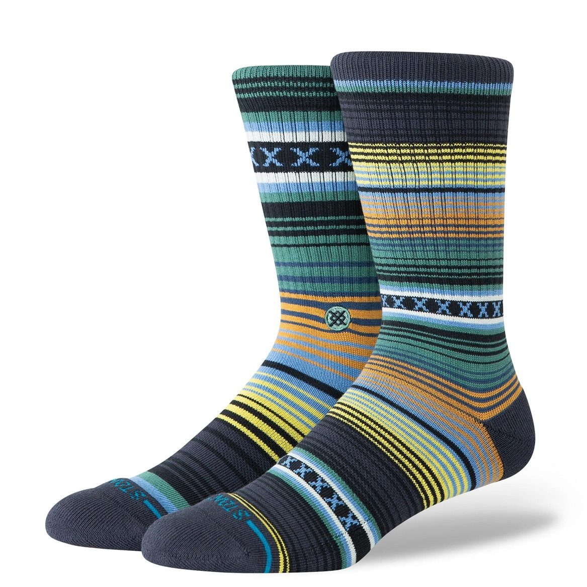 Stance Socken Tagessocke Crew Curren Staple tiefblau/orange - 1 Paar