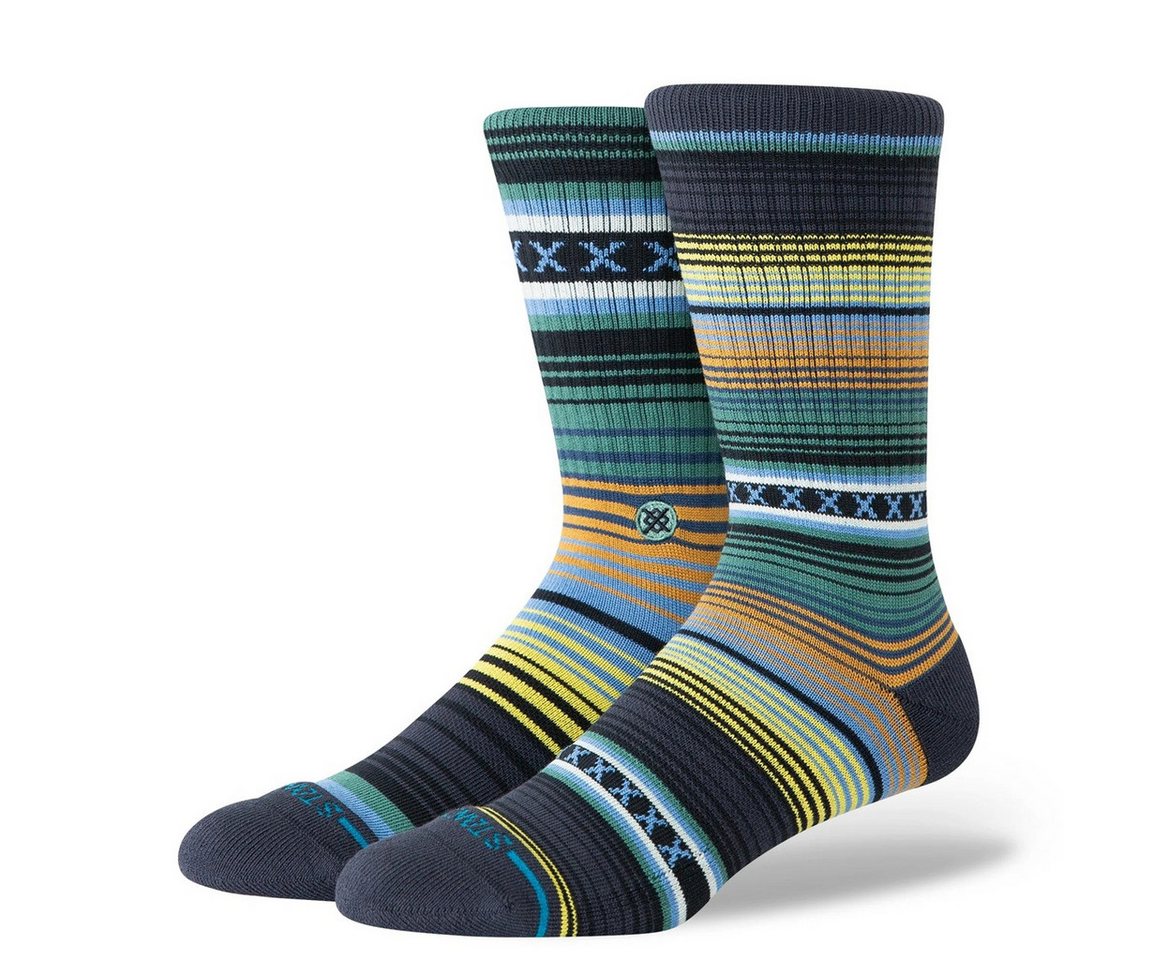 Stance Socken Tagessocke Crew Curren Staple tiefblau/orange - 1 Paar