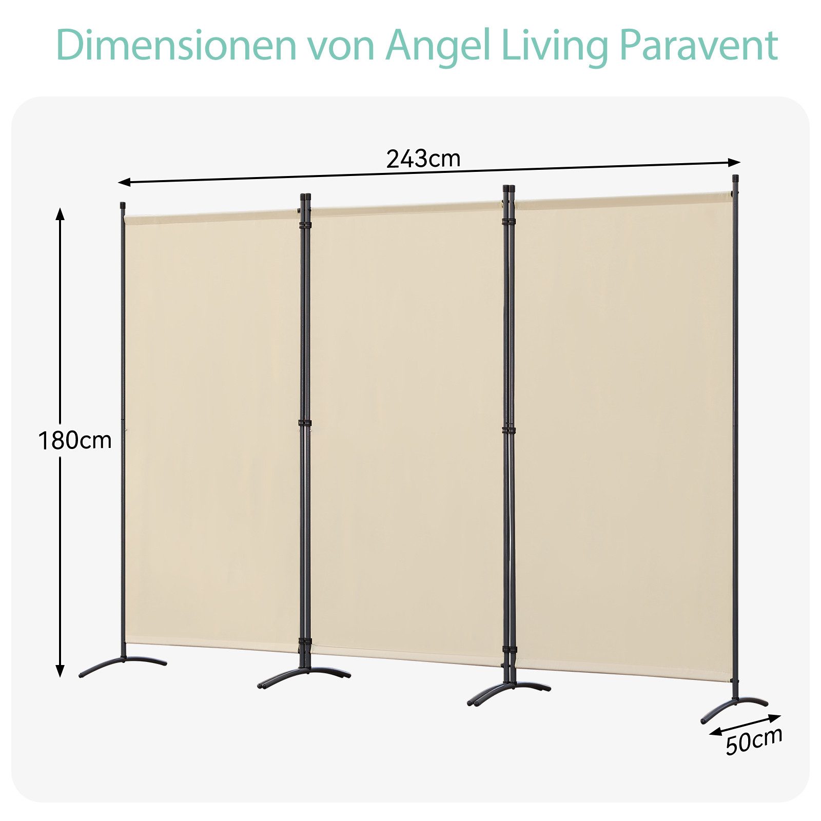 Angel Living Paravent 3-teiliger Paravent Raumteiler, günstig online kaufen