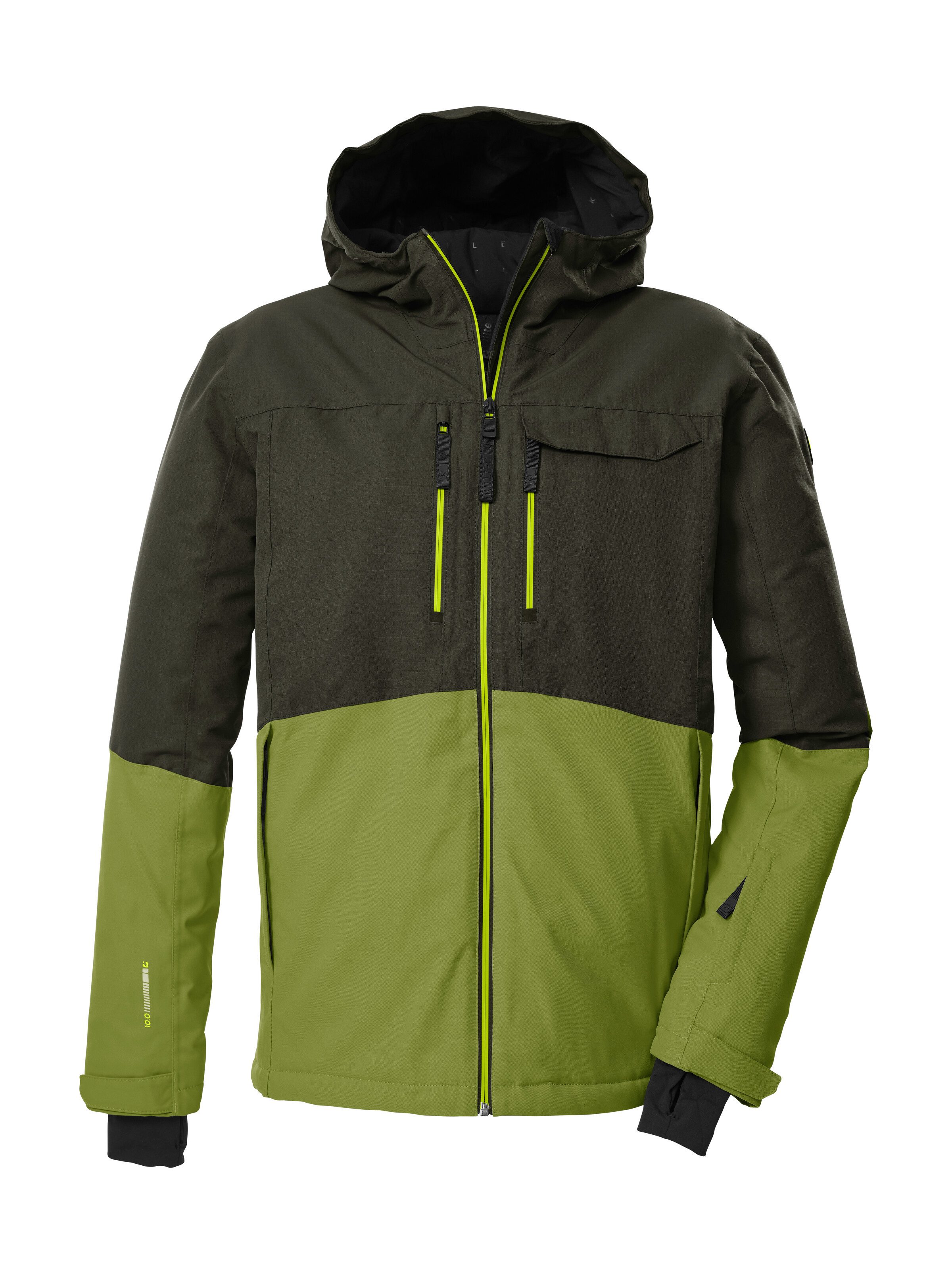 Killtec Skijacke KSW 53 MN SKI JCKT Skijacke: wasserdicht, atmungsaktiv, Colourblock, viele Taschen