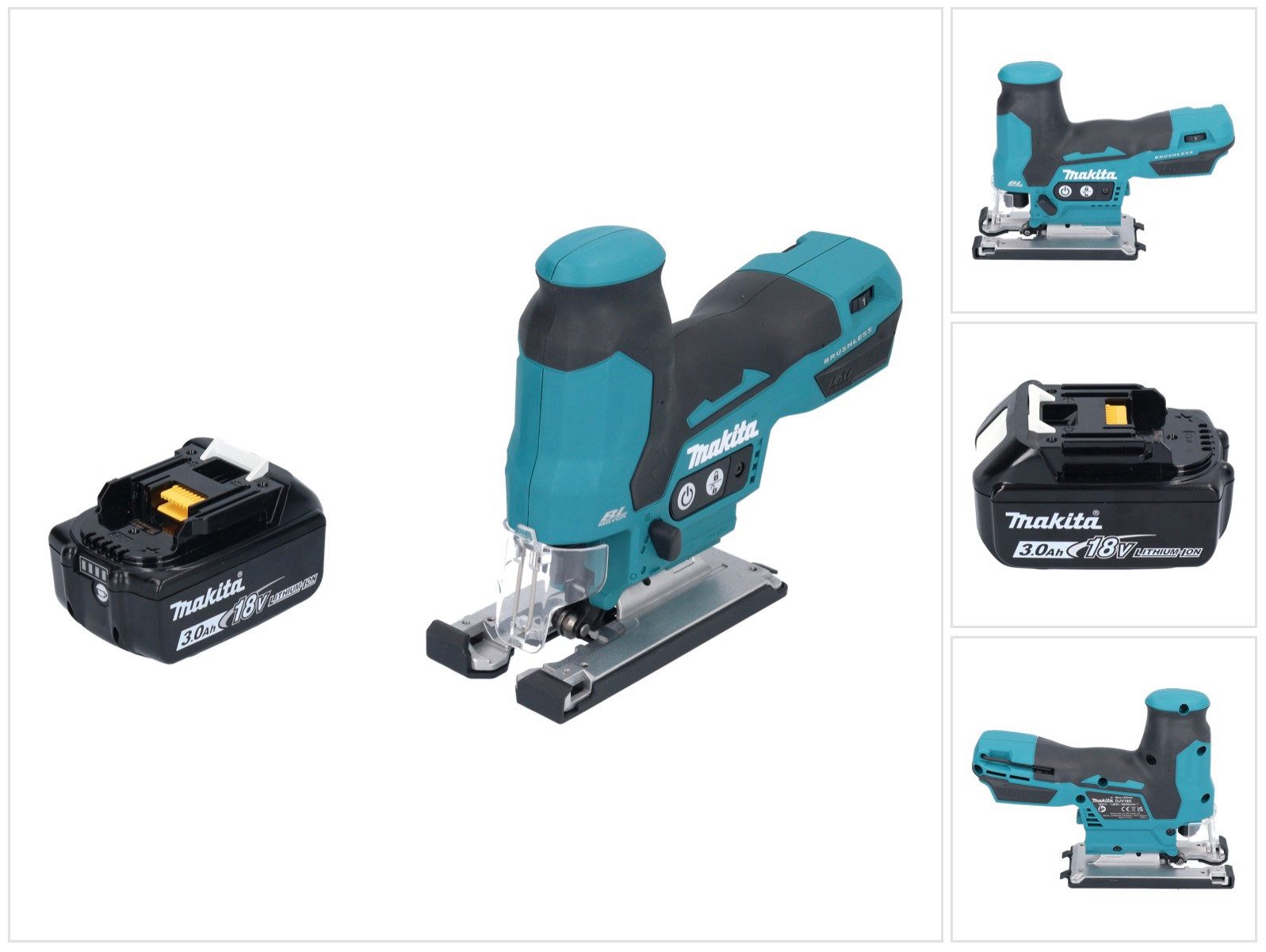 Makita Akku-Stichsäge DJV 185 F1 Akku Pendelhubstichsäge 18 V Brushless + 1x Akku 3,0 Ah