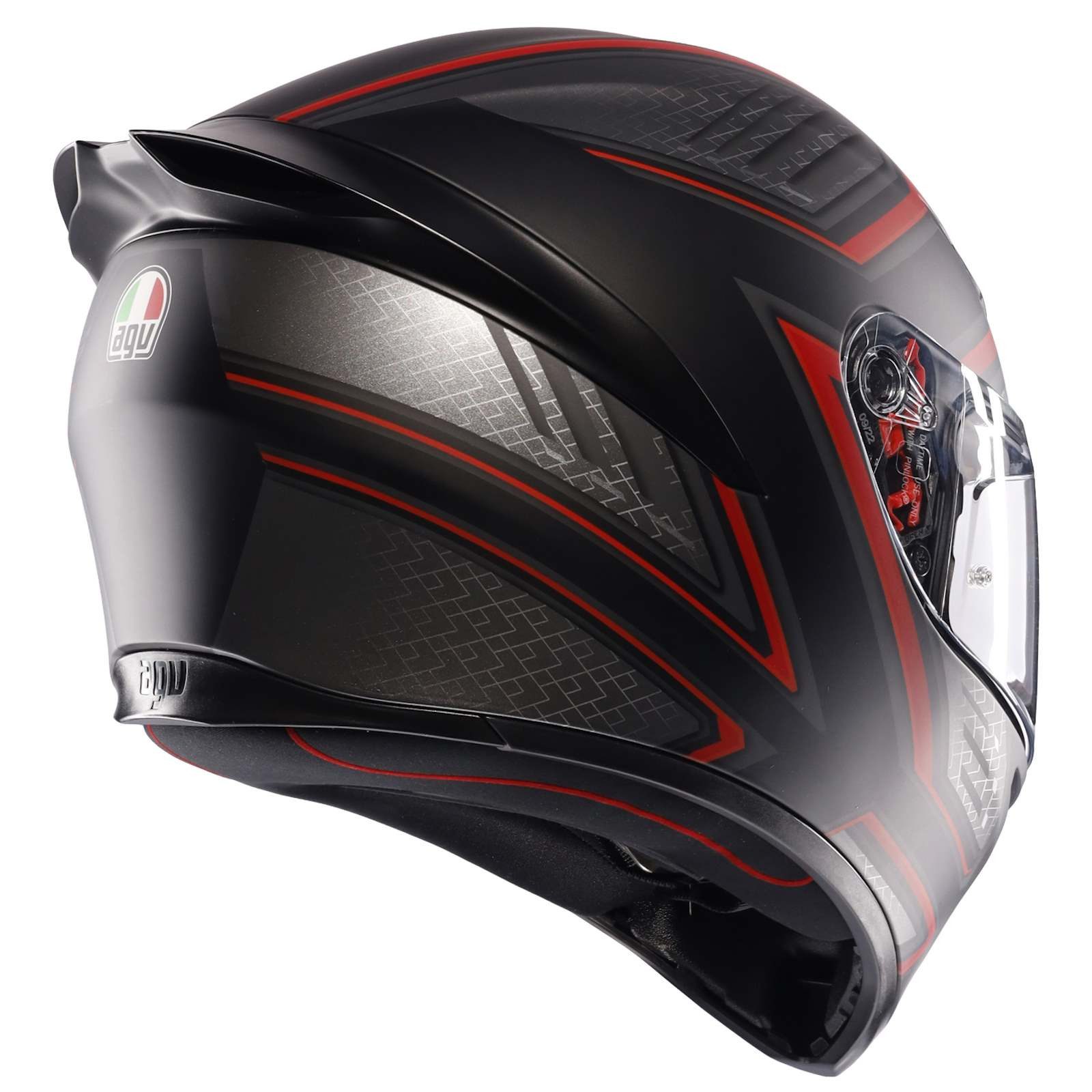 AGV Motorradhelm AGV K-5 S Marble Schwarz-Rot Matt Produktbild-Vorschau 4