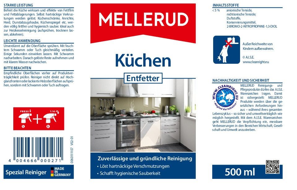 Mellerud Küchen Entfetter 0,5 l Küchenreiniger (500 ml)