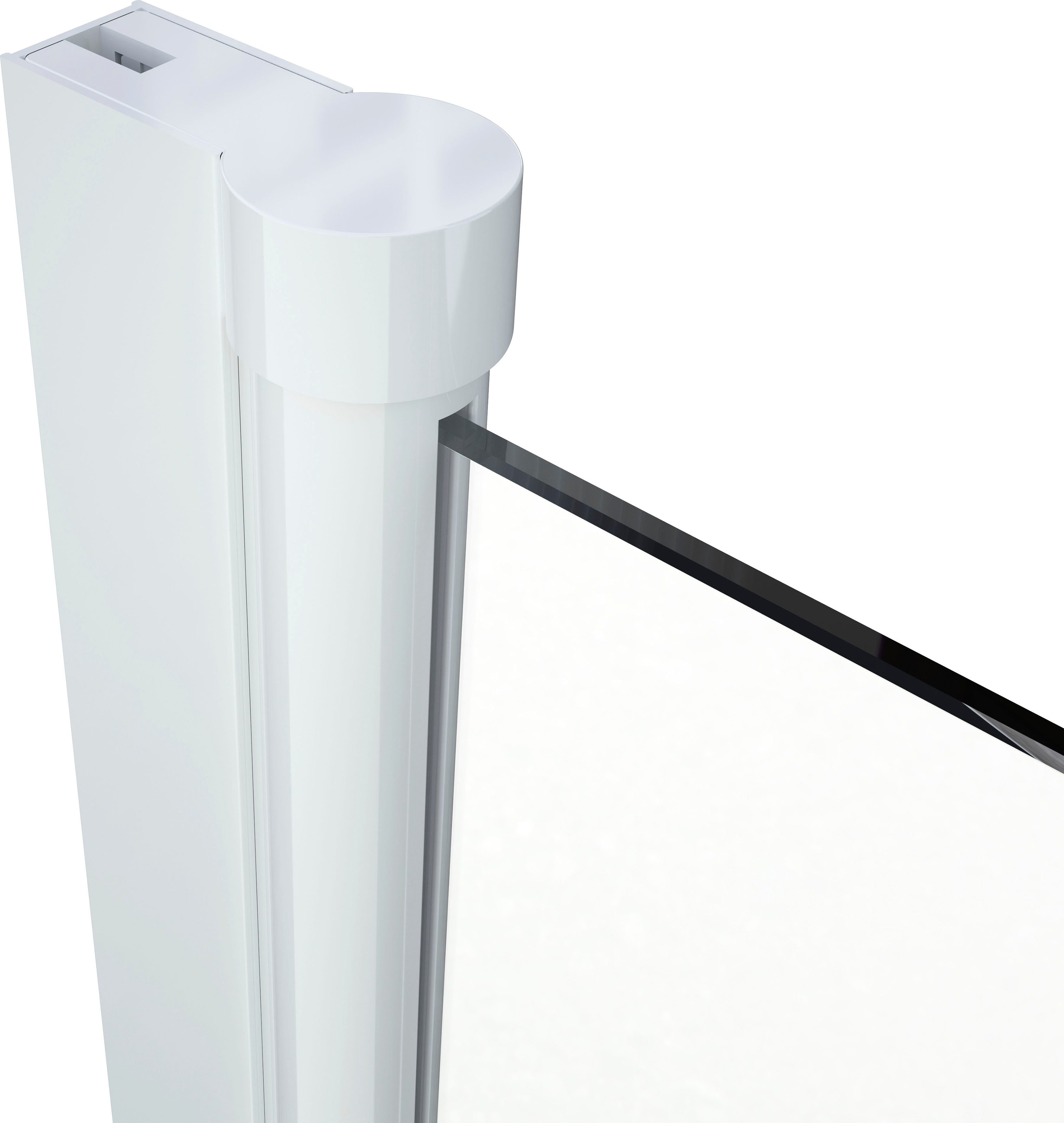 Marwell Badewannenfaltwand White Stripes, Einscheibensicherheitsglas, (3 tlg), mit Sichtschutz, Breite: 125 cm
