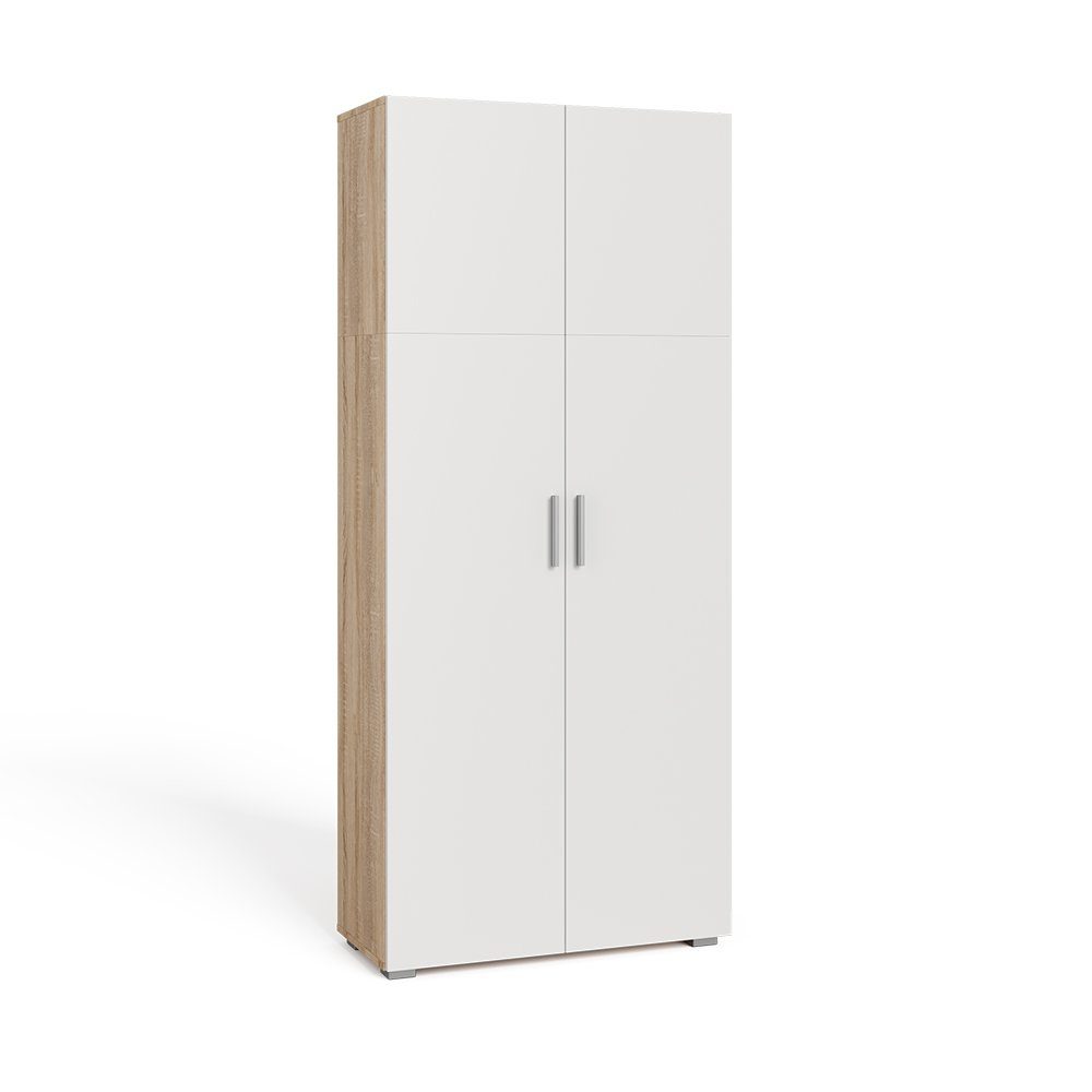 Vicco Aktenschrank Frank, Weiß/Sonoma/Sonoma, 80 x günstig online kaufen
