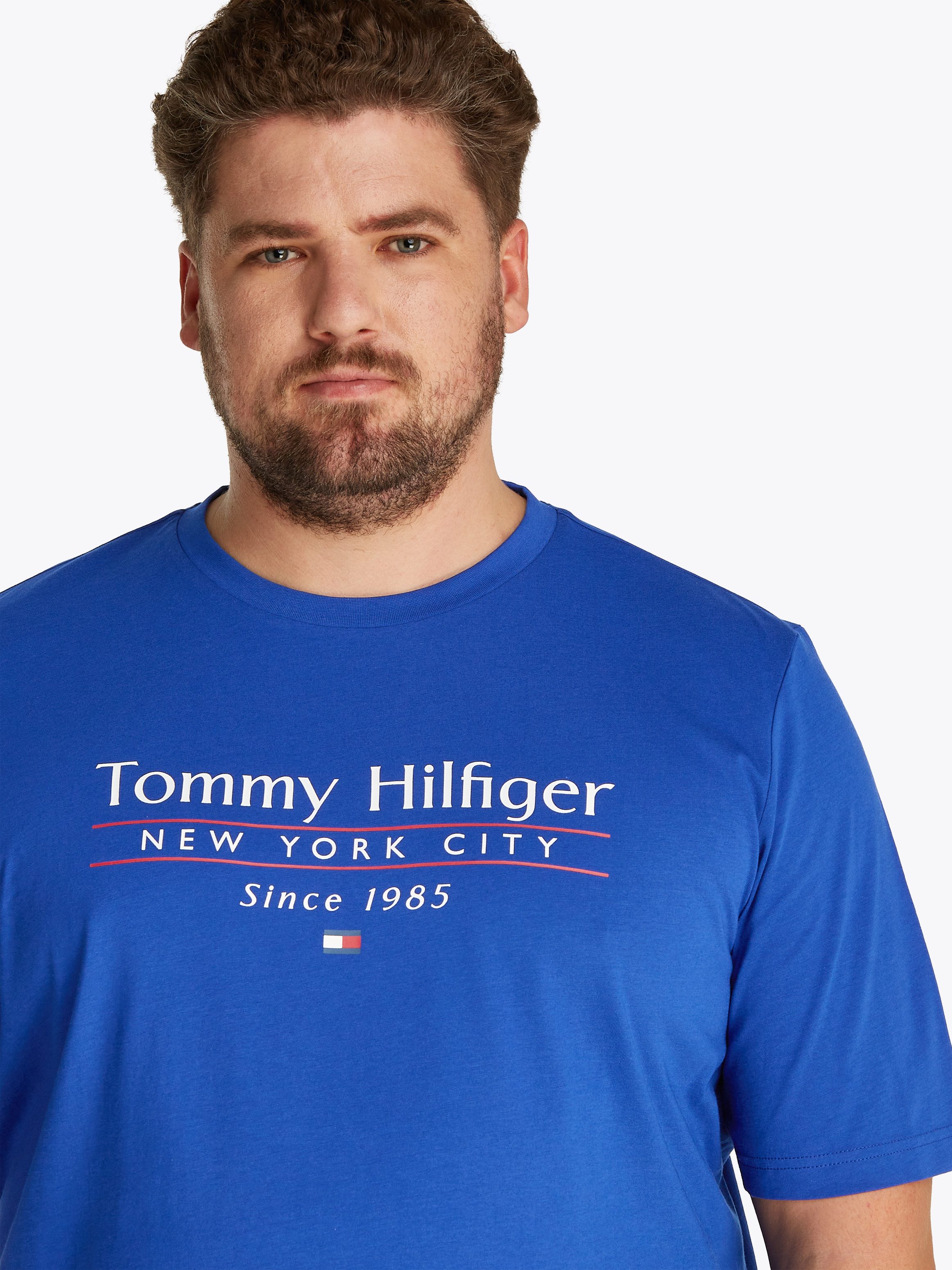 Tommy Hilfiger Big & Tall T-Shirt BT-HILFIGER CENTER STACK TEE-B Große Größ günstig online kaufen