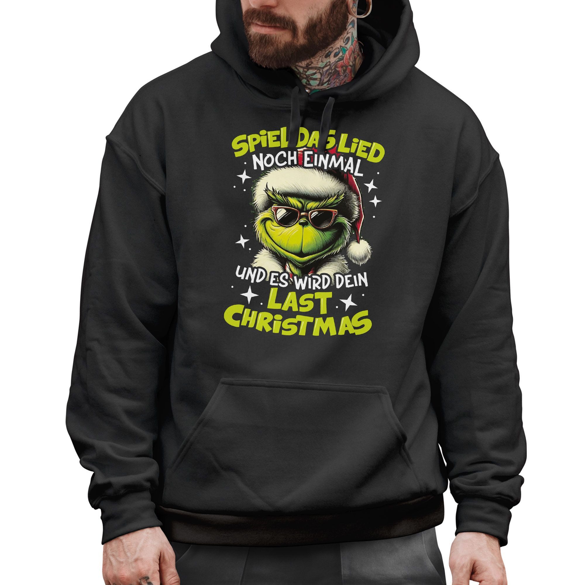 MoonWorks Hoodie Hoodie Herren Weihnachten Last Christmas Grinch Spruch Lus günstig online kaufen