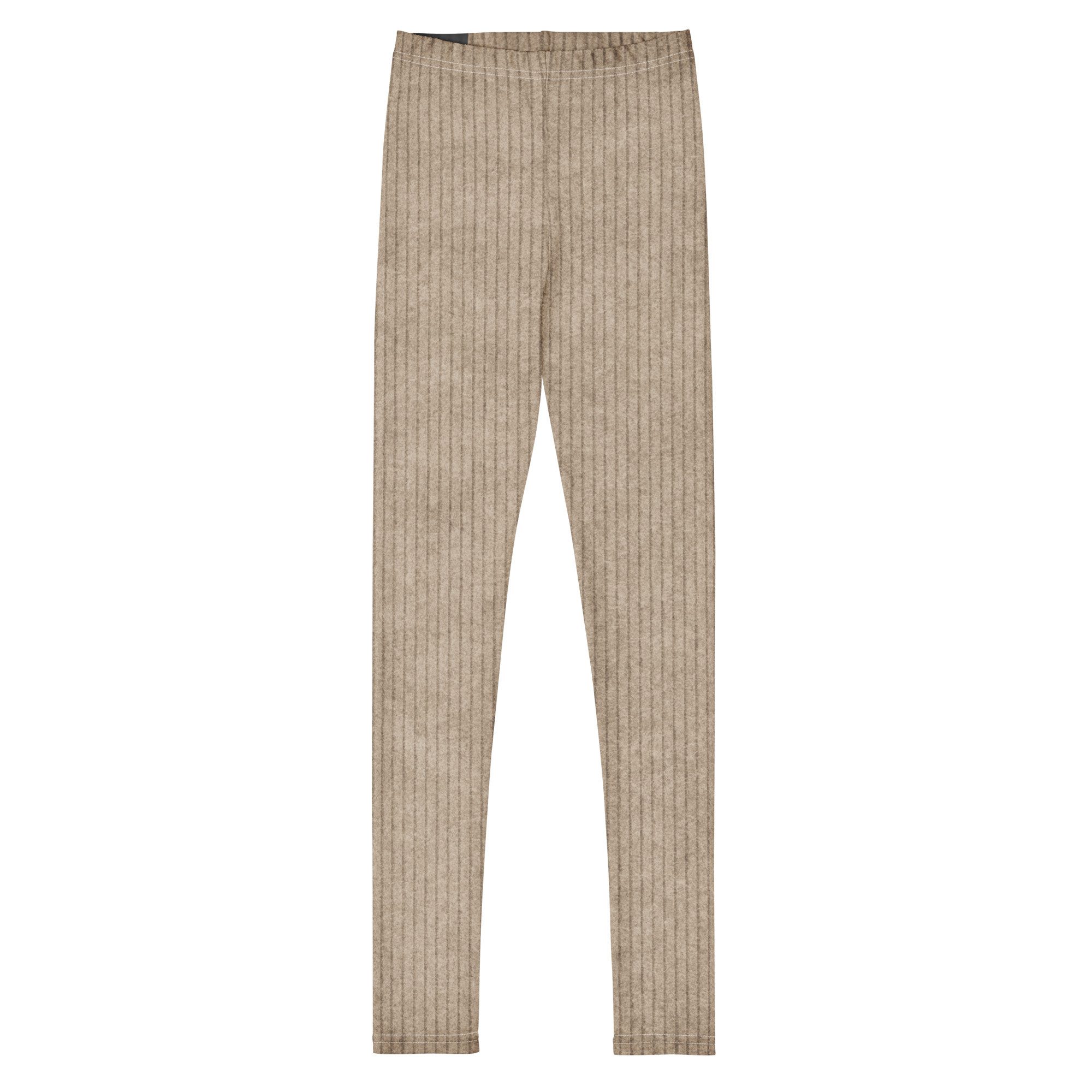 DECALVIBES Leggings Mädchen Leggings für Kinder & Jugendliche Cord Stripes Brown 4-Wege-Stretch, weiches Material, formstabil, komfortabler Sitz