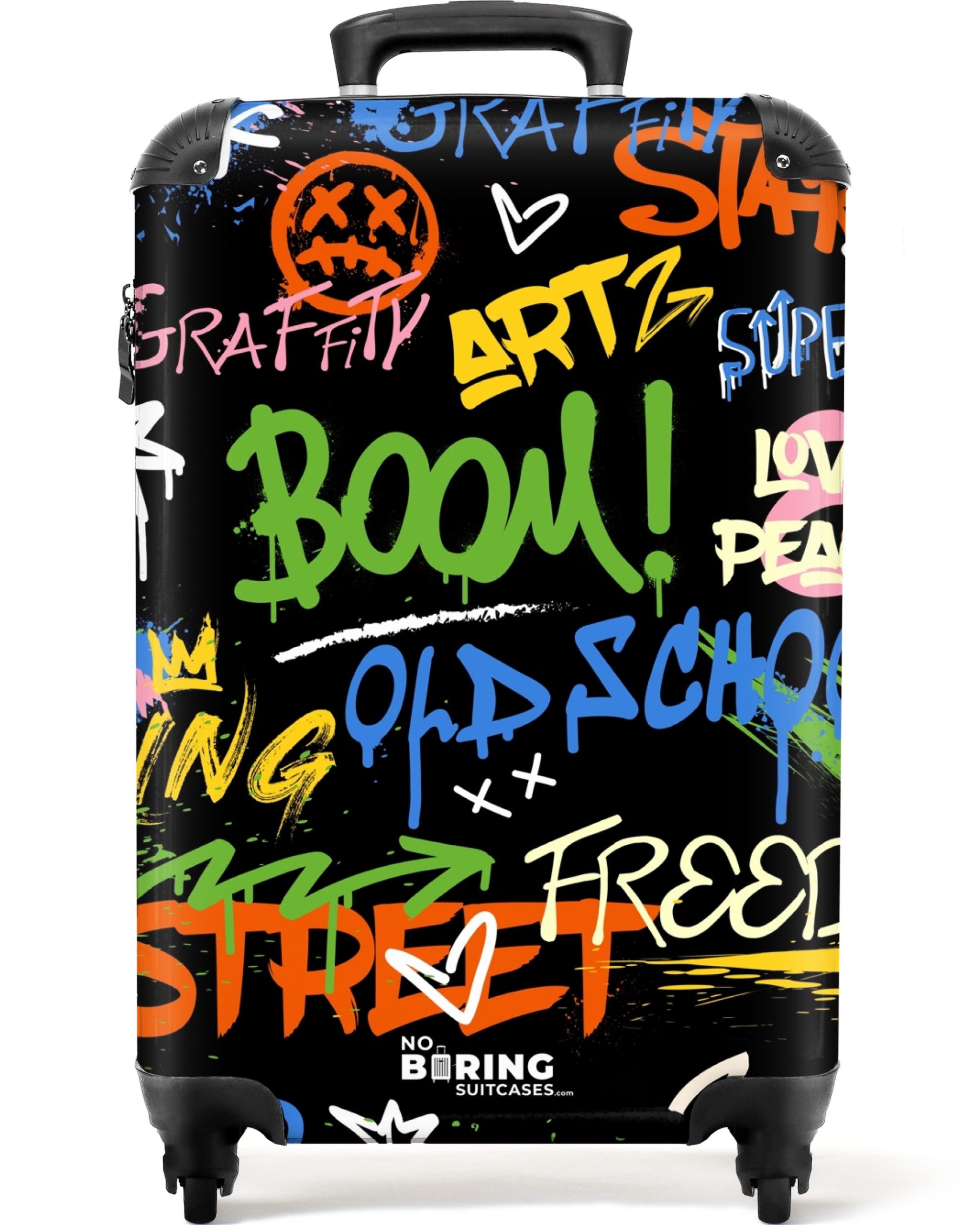 NoBoringSuitcases.com© Hartschalen-Trolley Abstraktes Graffiti-Kunstwerk mi günstig online kaufen