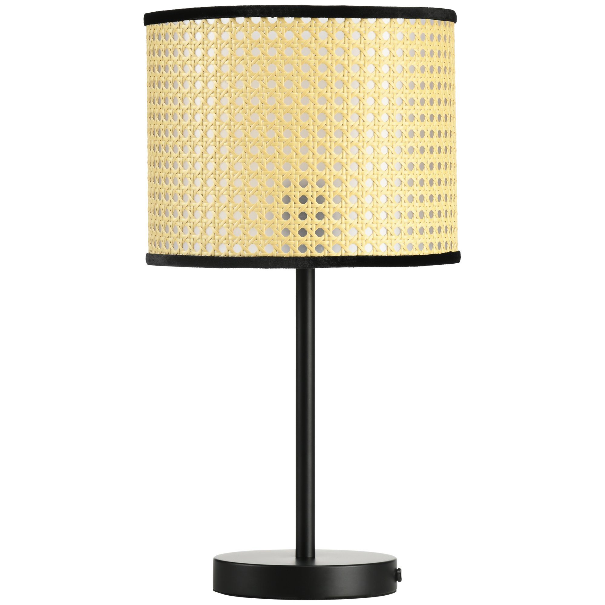 HOMCOM Tischleuchte Lampenschirm, Ein-,Ausschalter, ohne Leuchtmittel, Nicht Verfügbar, Tischleuchte | Tischlampen