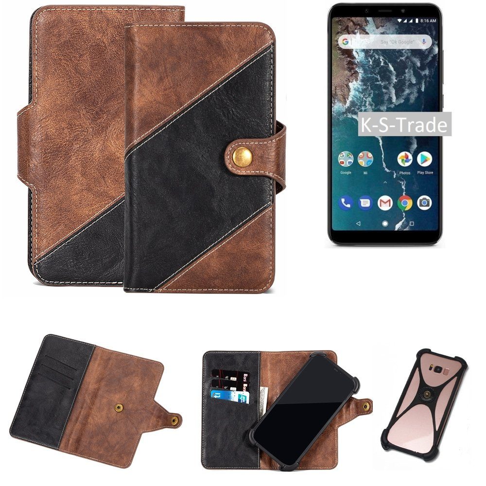 K-S-Trade Handyhülle für Xiaomi Mi A2, Handy Hülle Schutz Hülle Schutzhülle Bookstyle Case Handy Cover