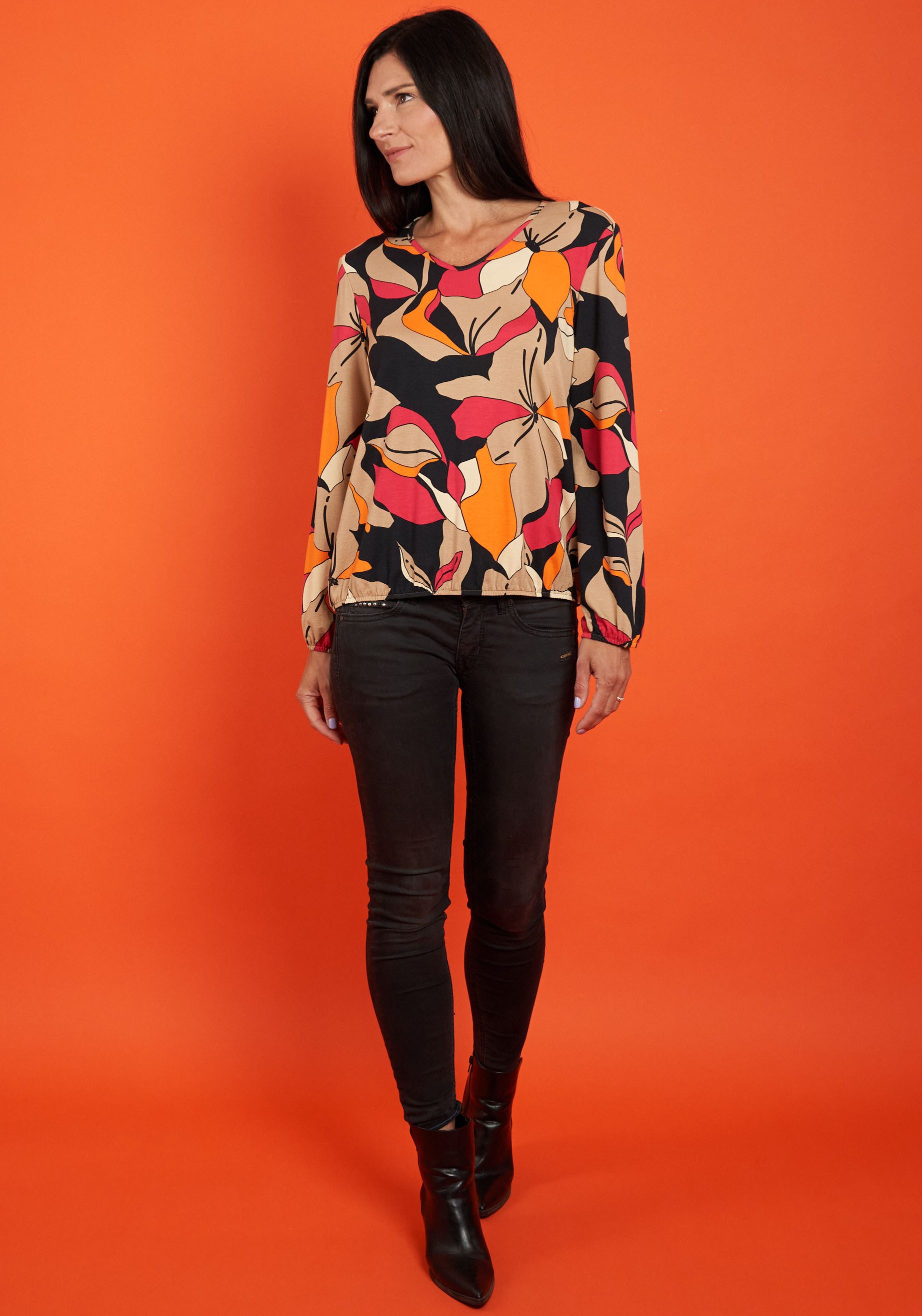 Seidel Moden Langarmshirt mit All-Over Print, günstig online kaufen