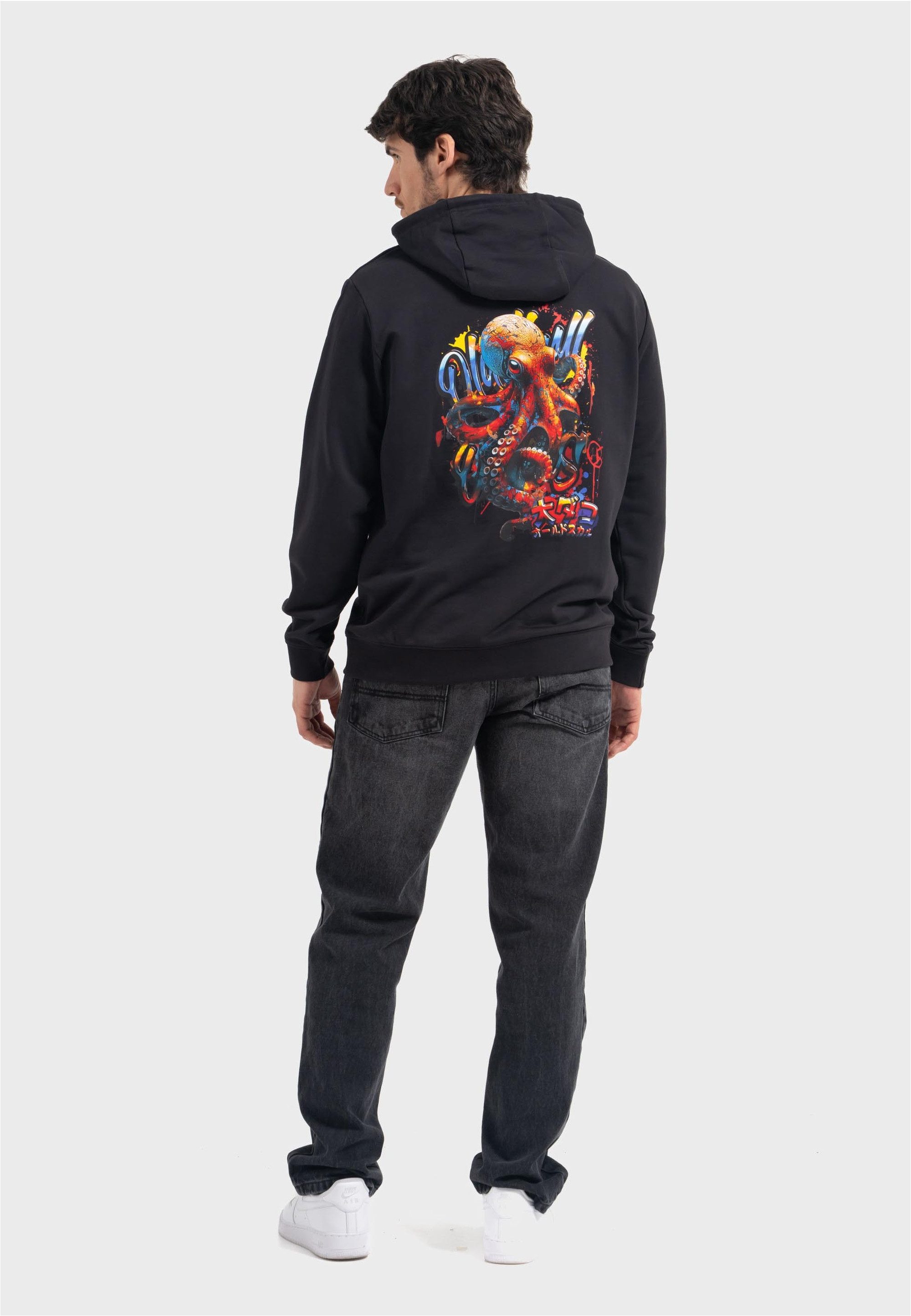 Oldskull Kapuzensweatshirt Wrldvibe Tentacle Spectacle Logo Graphic Grenzen günstig online kaufen