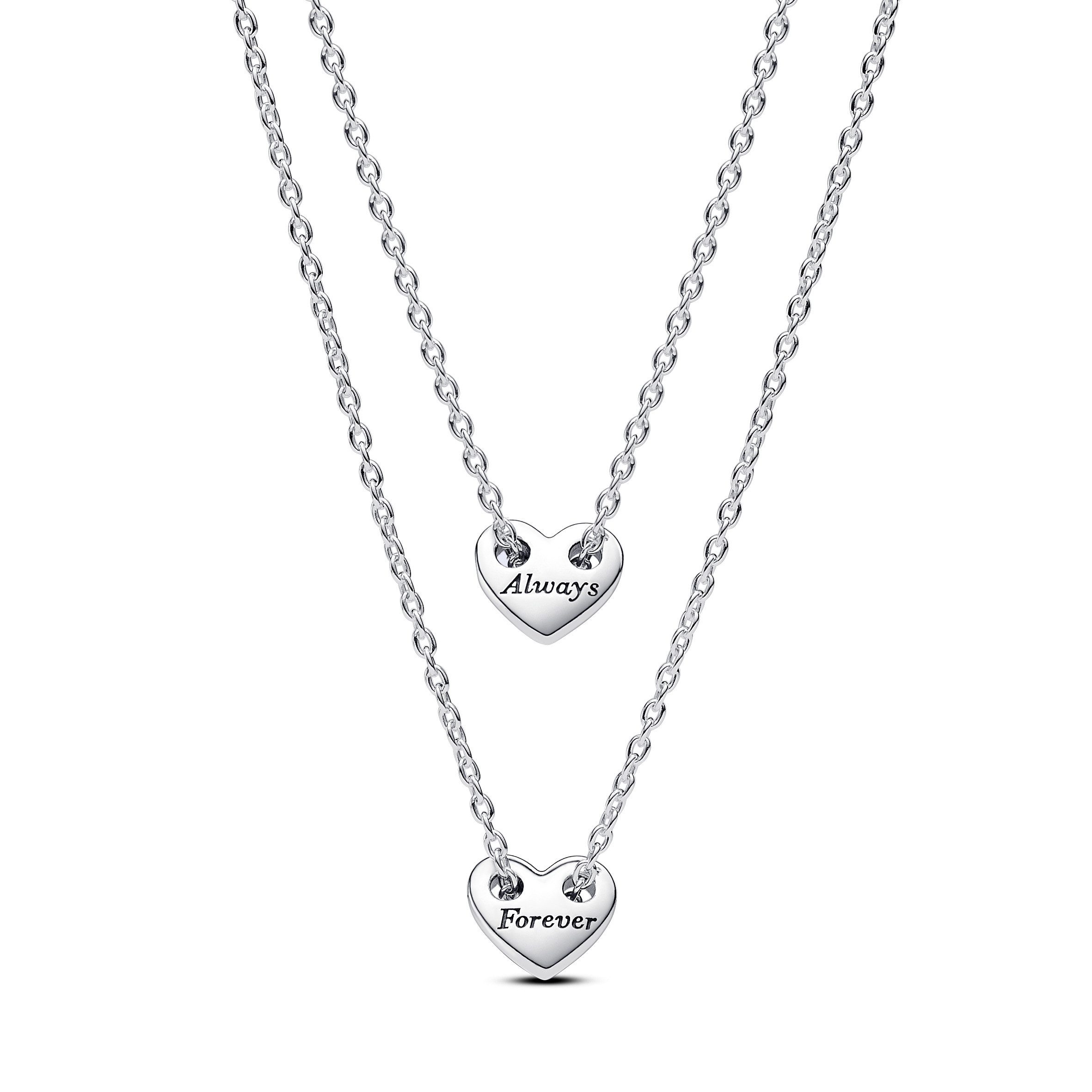 Pandora Kette mit Anhänger Pandora Kette Splittable Heart 393207C00-45 Silber