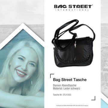 BAG STREET Umhängetasche Bag Street Damen Abendtasche Umhängetasche (Abendtasche), Abendtasche, Umhängetasche Leder, schwarz ca. 22cm x ca. 19cm