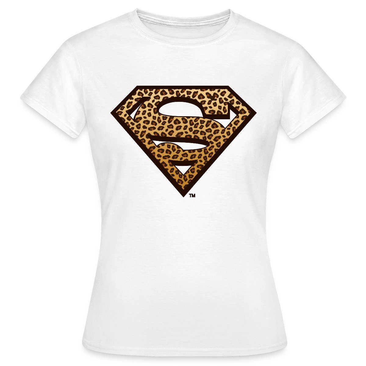 Spreadshirt T-Shirt Superman Leoprint Logo Frauen günstig online kaufen