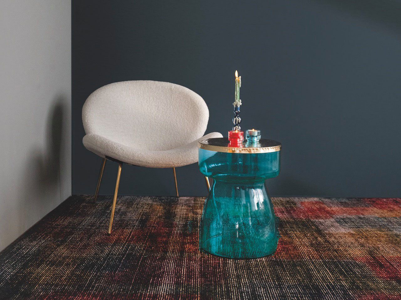 Kayoom Beistelltisch Roman 125, mundgeblasener Glaskorpus (1-St), mundgebla günstig online kaufen