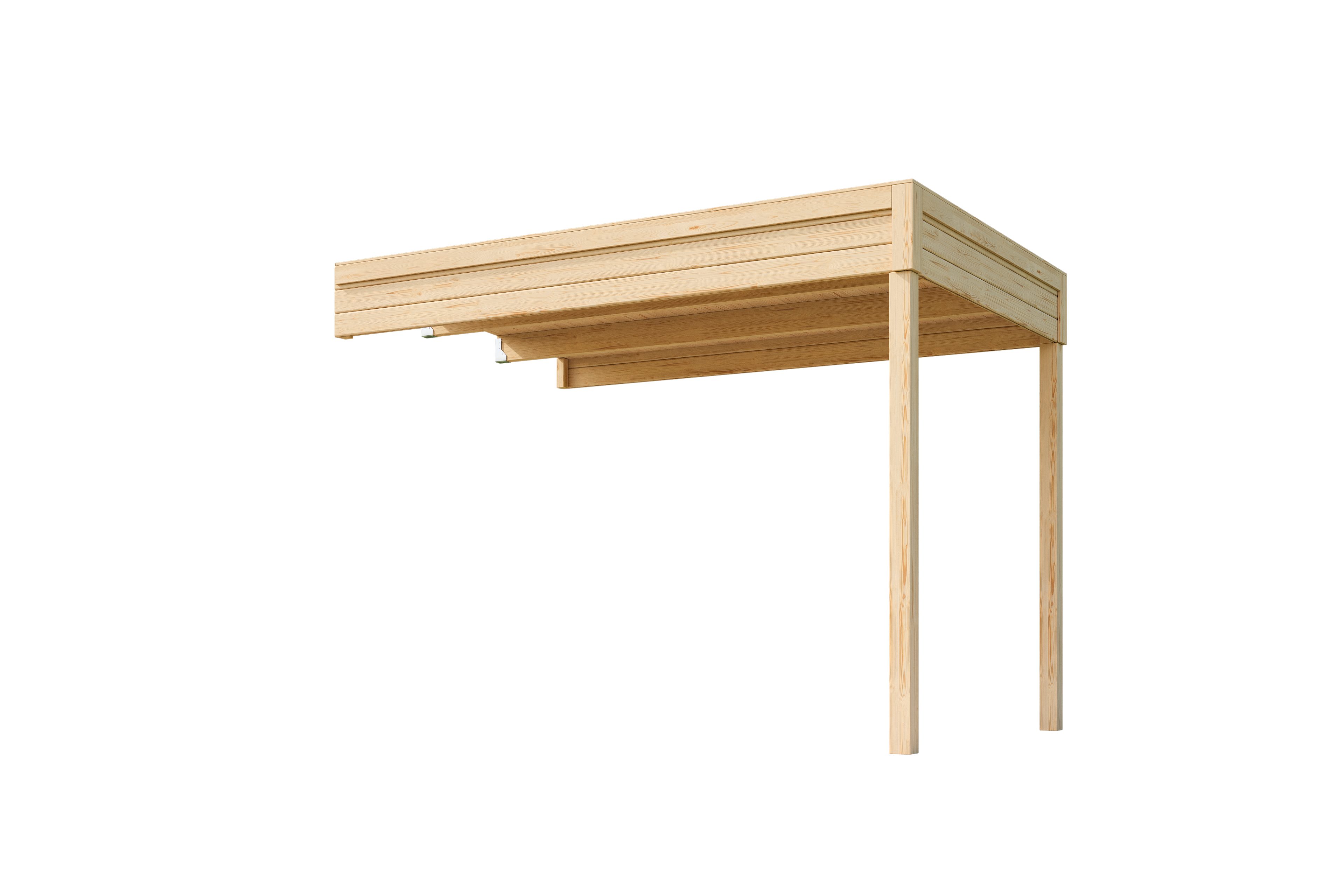Nordic Holz Gartenhaus-Anbaudach FELIX_FYNN 1_1,5 A, BxT: 300x200 cm, für Felix / Finn, Flachdach