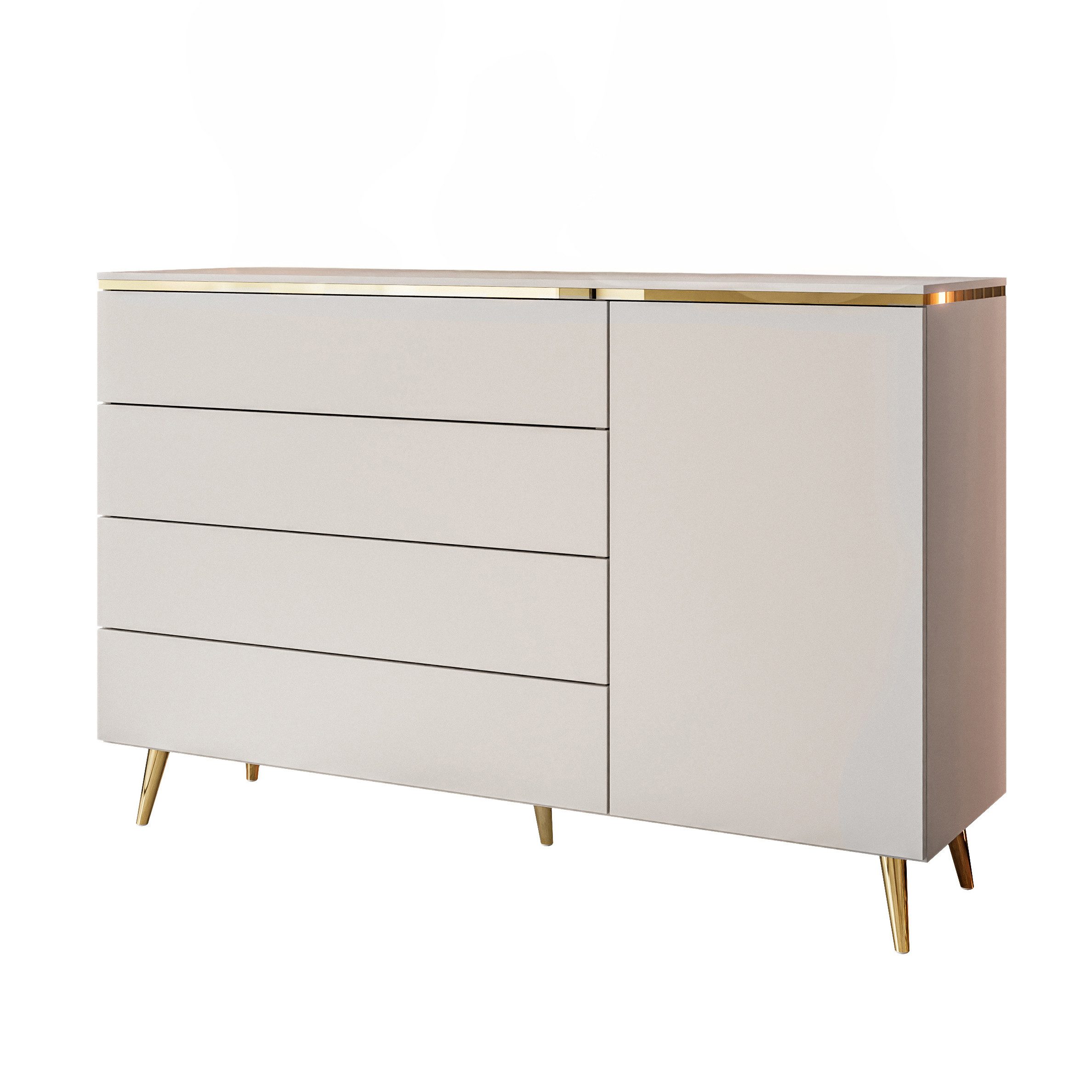 Kommode AURORA 4S1D Anrichte in KASCHMIR Schubladenschrank