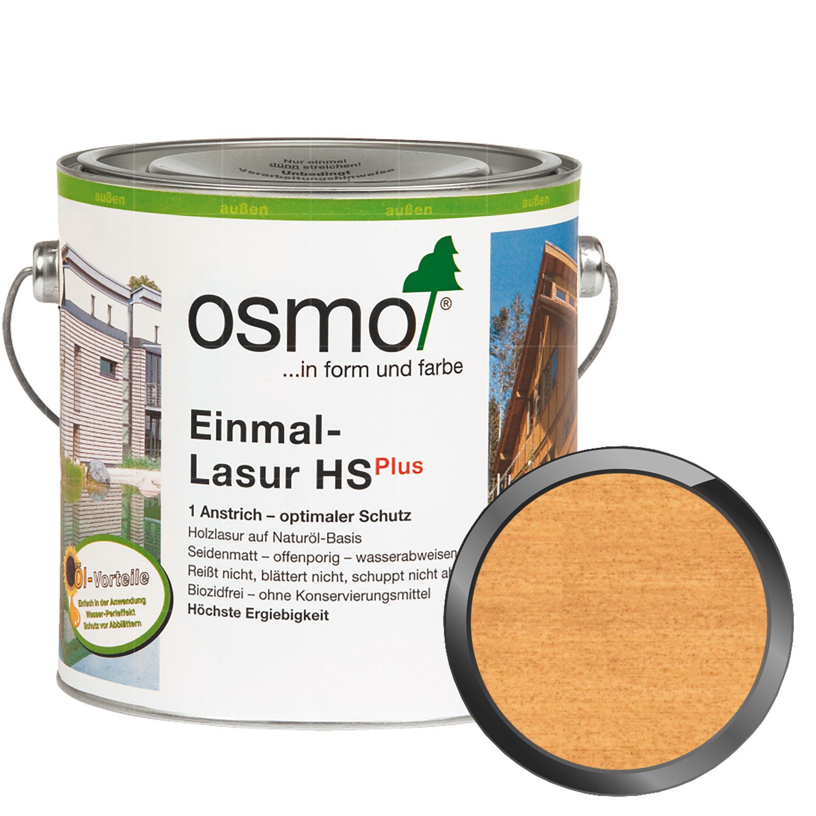 osmo Holzschutzlasur Einmal-Lasur HS PLUS 0,75 LTR