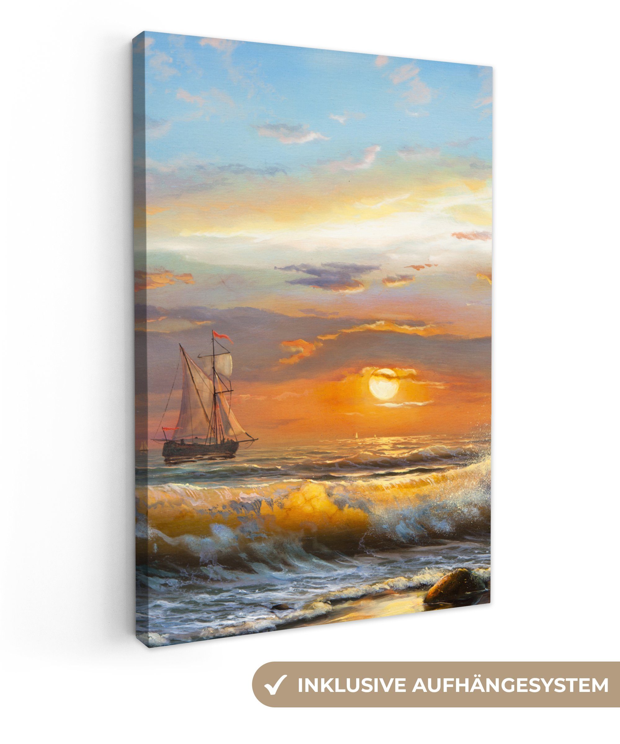 OneMillionCanvasses® Leinwandbild Malerei - Wasser - günstig online kaufen
