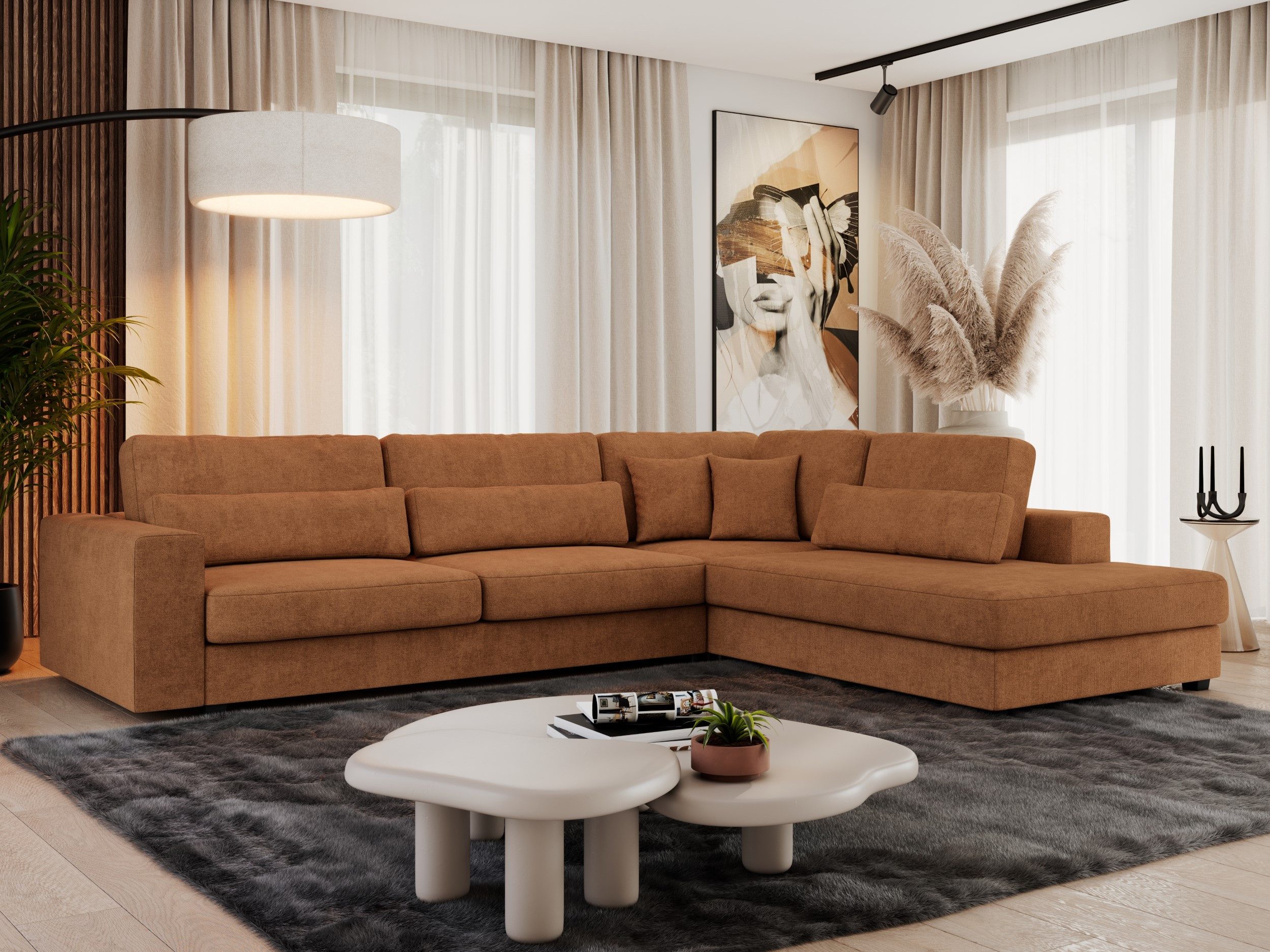 MKS MÖBEL Ecksofa SAVONA, Set, Ecksofa L-form, für Wohnzimmer, lose Kissen, günstig online kaufen