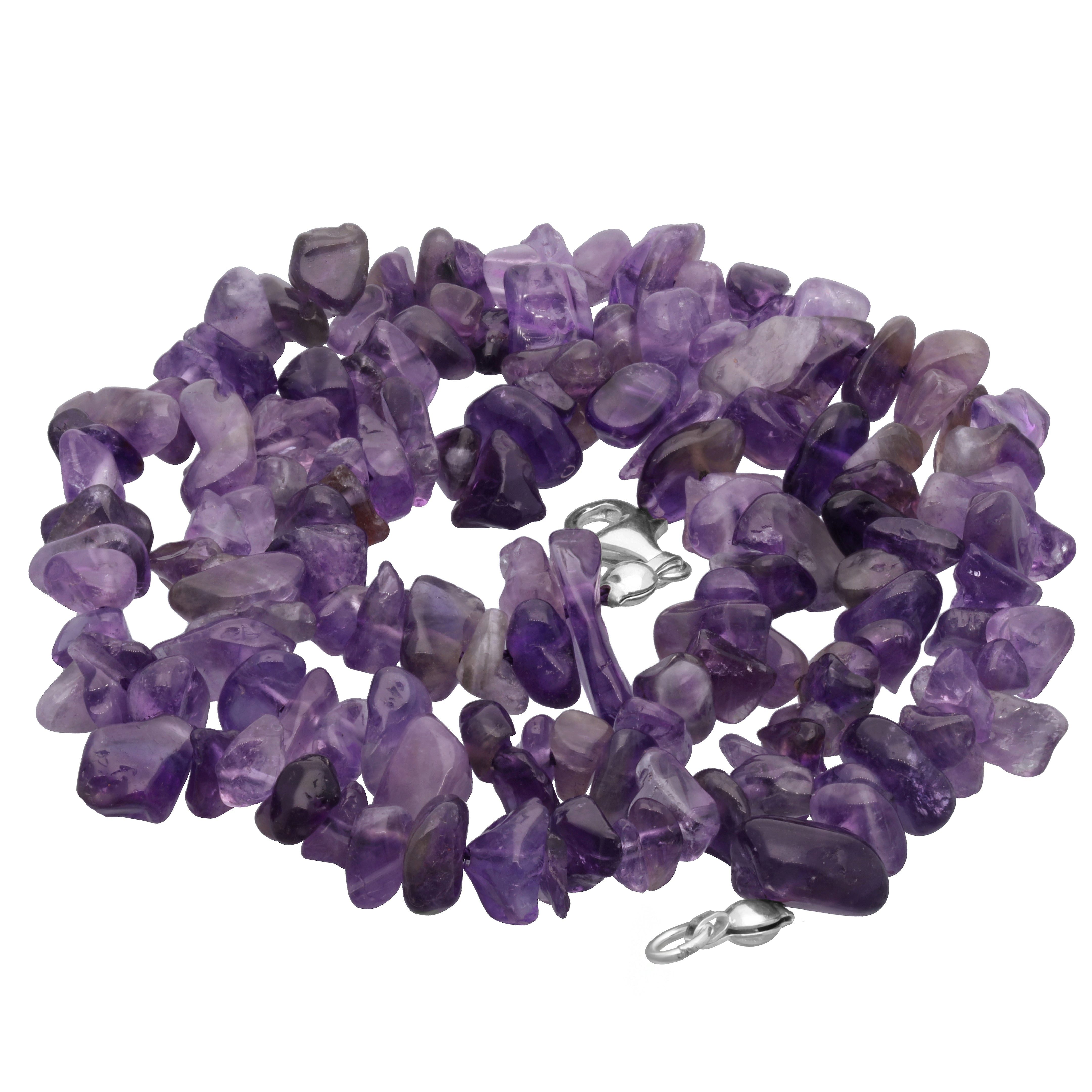 Lebensquelle Plus Kette ohne Anhänger Amethyst Splitterkette, 45 cm + Verschluss