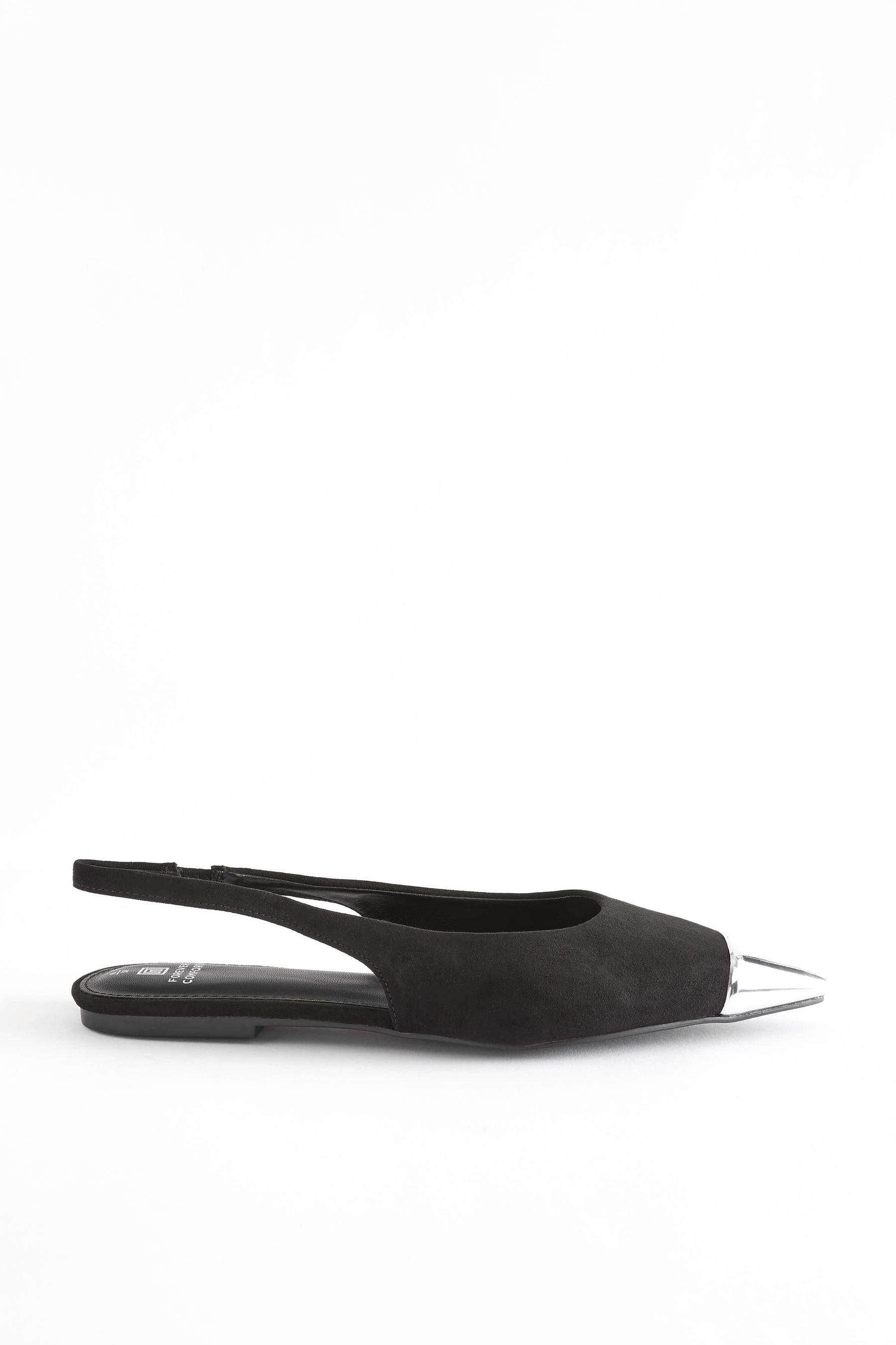 Next Forever Slingback, Black Metallic-Zehenkappe Slingsandale Comfort® (1-tlg)