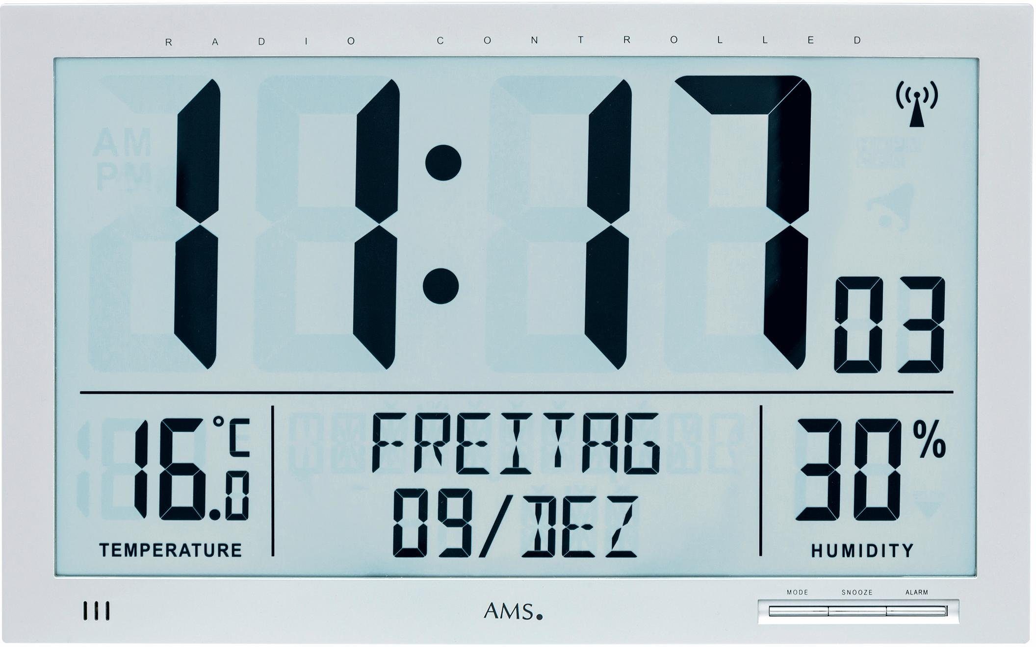 AMS Funkwanduhr F5888 (Quarzuhr,Wohnzimmer,Esszimmer,Küche,Arbeitszimmer,Bü günstig online kaufen