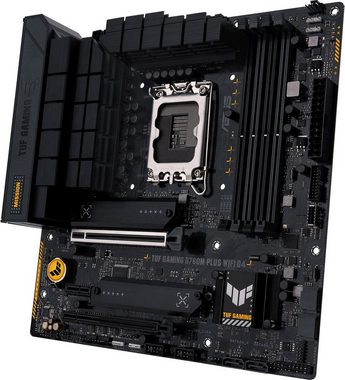 Asus TUF GAMING B760M-PLUS WIFI D4 Mainboard, Intel B760, mATX, DDR4 Speicher, PCIe 5.0, 2x M.2