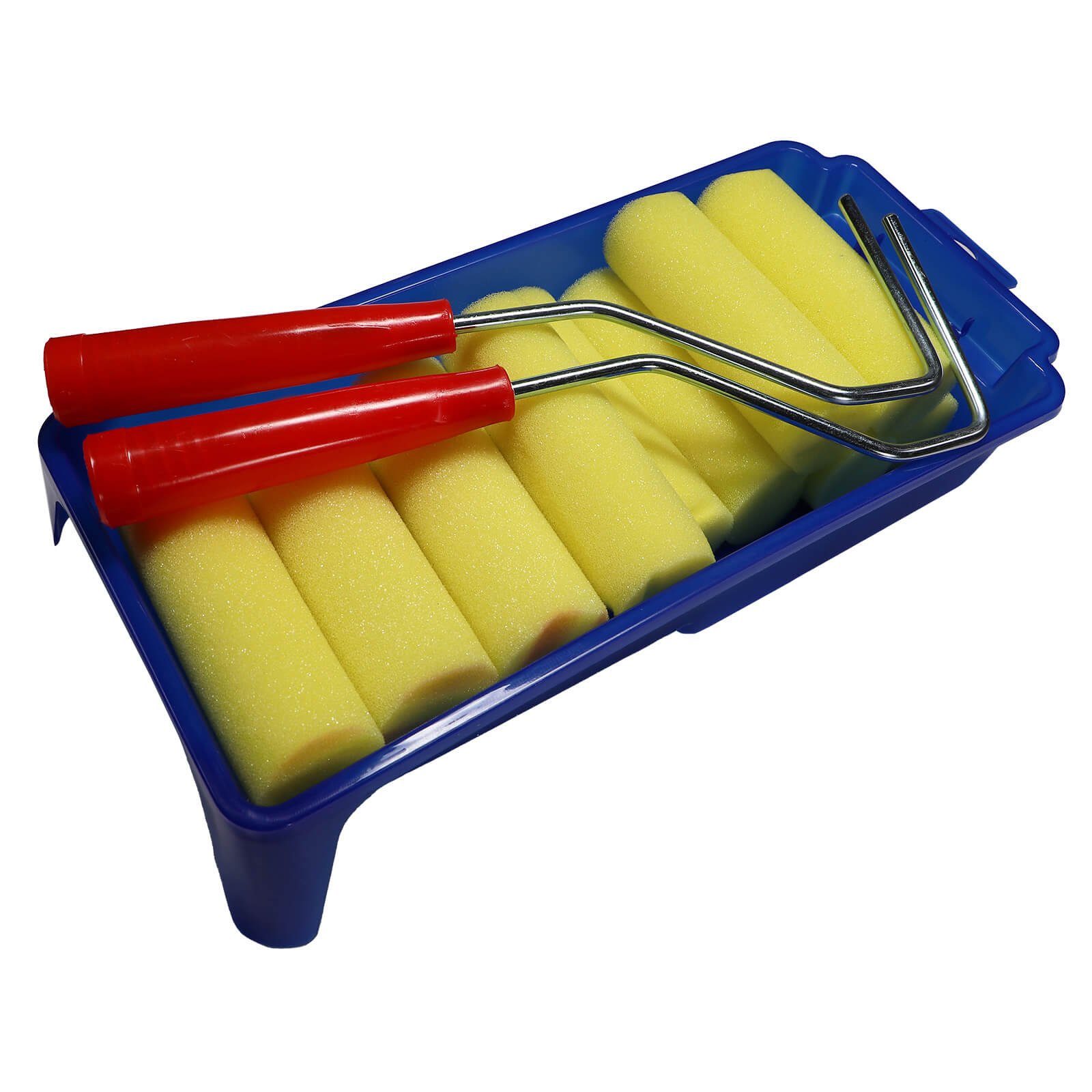 Beast Farbwalze Farbroller Set Lackierrollen Farbwalzen Farbwanne Abdeckfolie 18 (18-St)