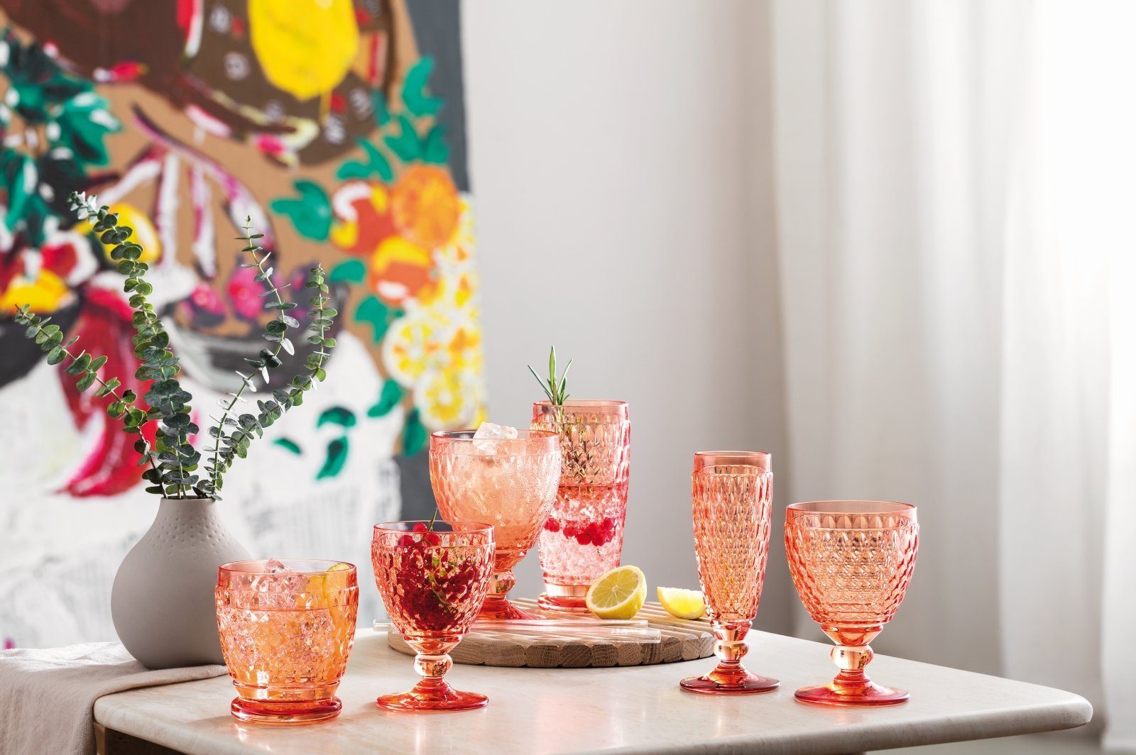 Villeroy & Boch Longdrinkglas Boston coloured Longdrinkglas apricot 300 ml, Kristallglas