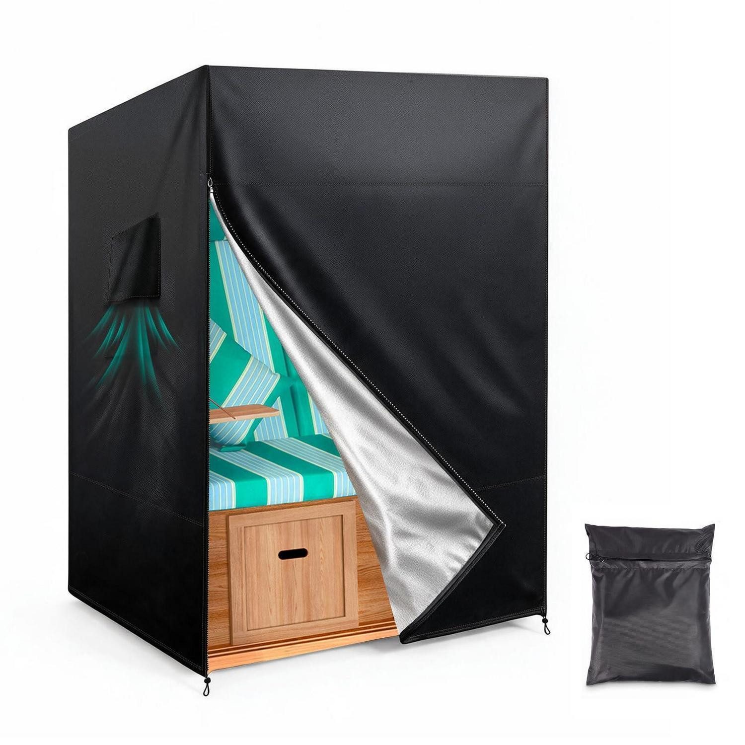 LuxusKollektion Strandkorb-Schutzhülle Strandkorb Schutzhülle 120x90x160/145cm (1-St)