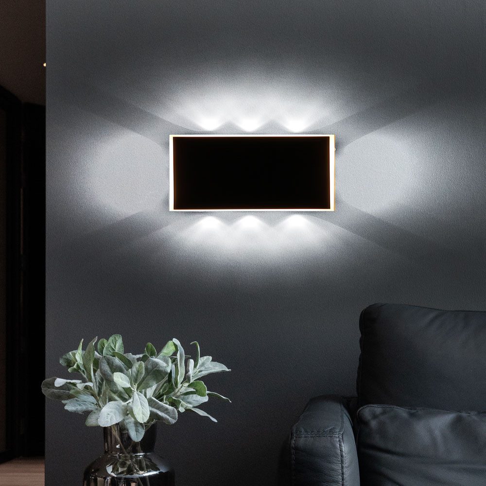 GLOBO LIGHTING LED Wandleuchte, Leuchtmittel inklusive, Warmweiß, Wandleuchte Wandlampe Flurlampe Wohnzimmerlampe Schlafzimmer