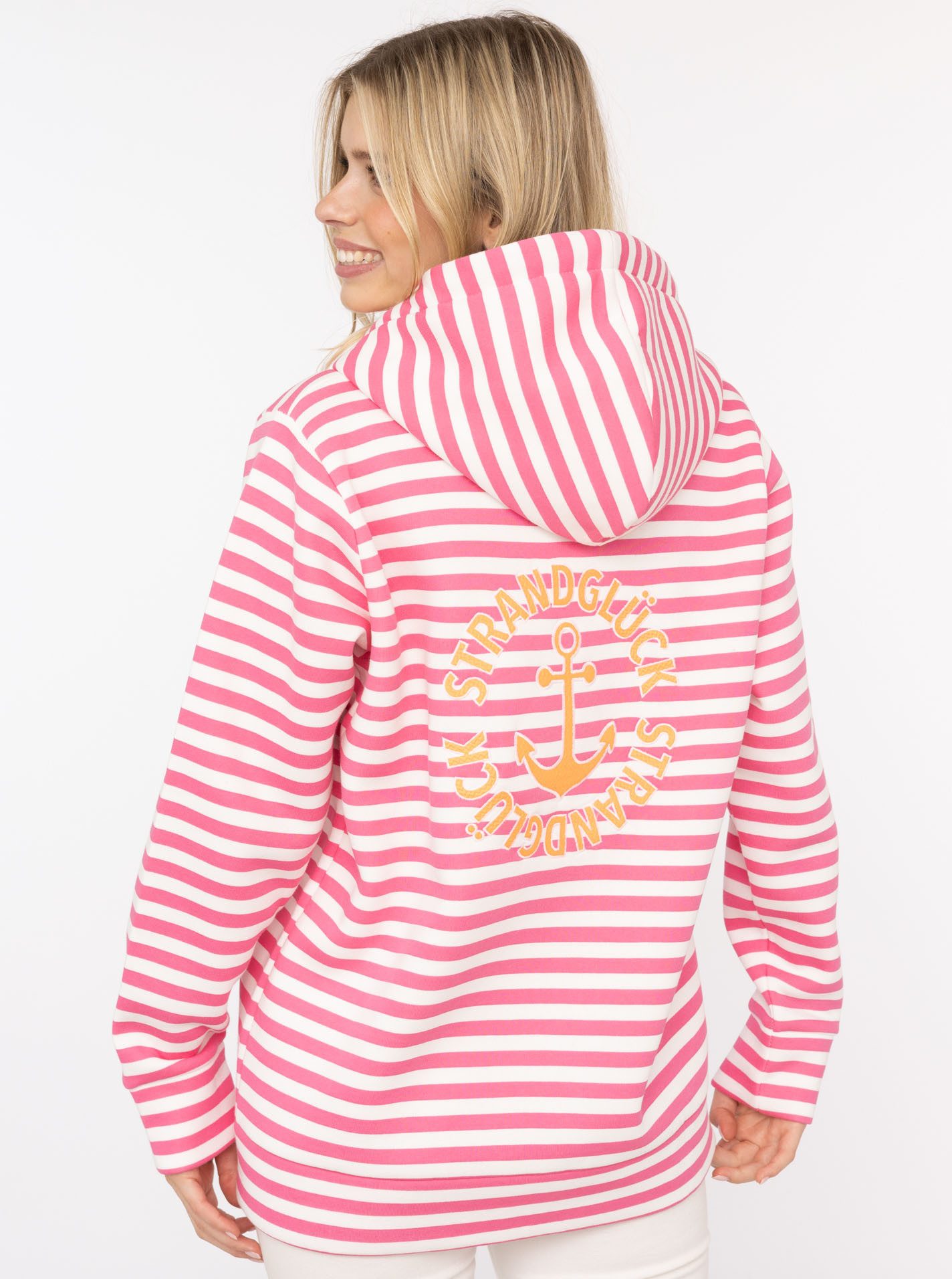 Zwillingsherz Kapuzensweatjacke "Streifen Strandglück" gestreifte Hoodiejac günstig online kaufen