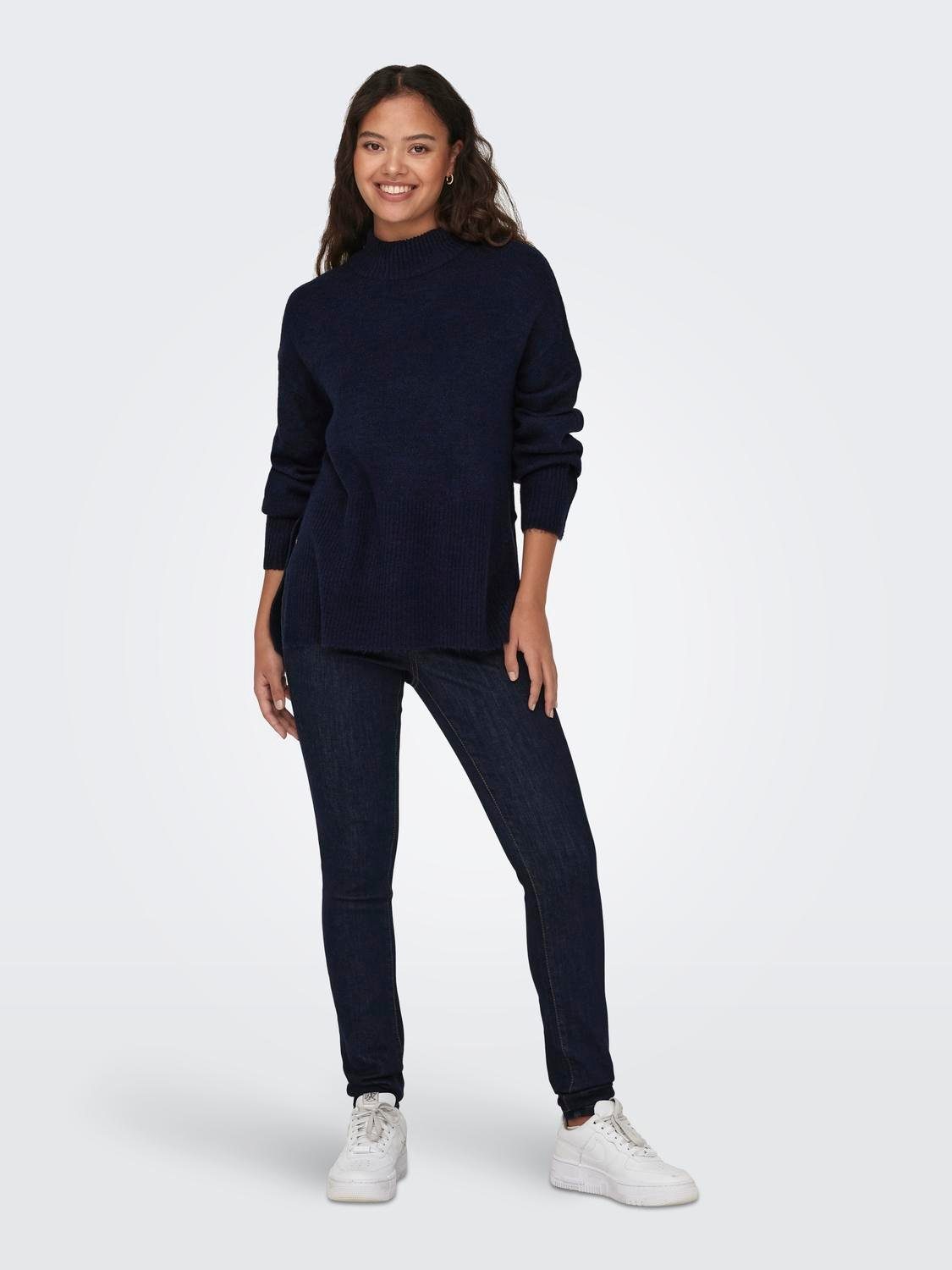 JACQUELINE de YONG Strickpullover Flauschiger Stehkragen Gestrickt JDYJOLA JDYELANORA L/S HIGHNECK SLIT PULLOV KNT