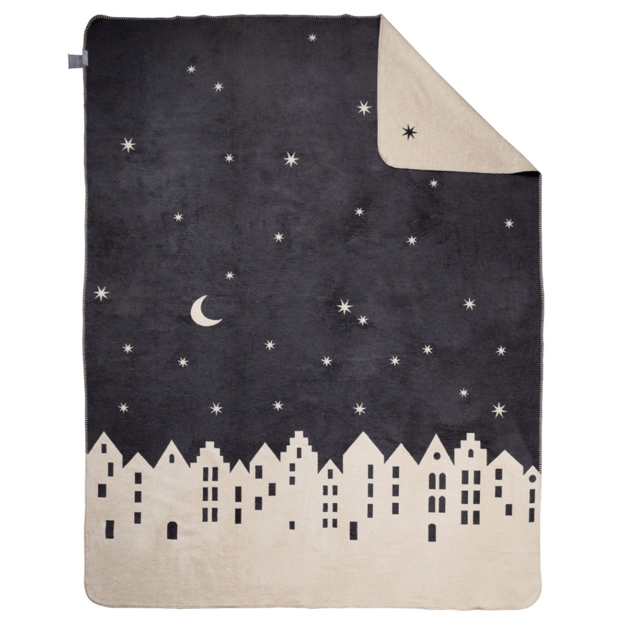 Wohndecke räder Winterstadt Decke 150 x 200 cm schwarz, Räder