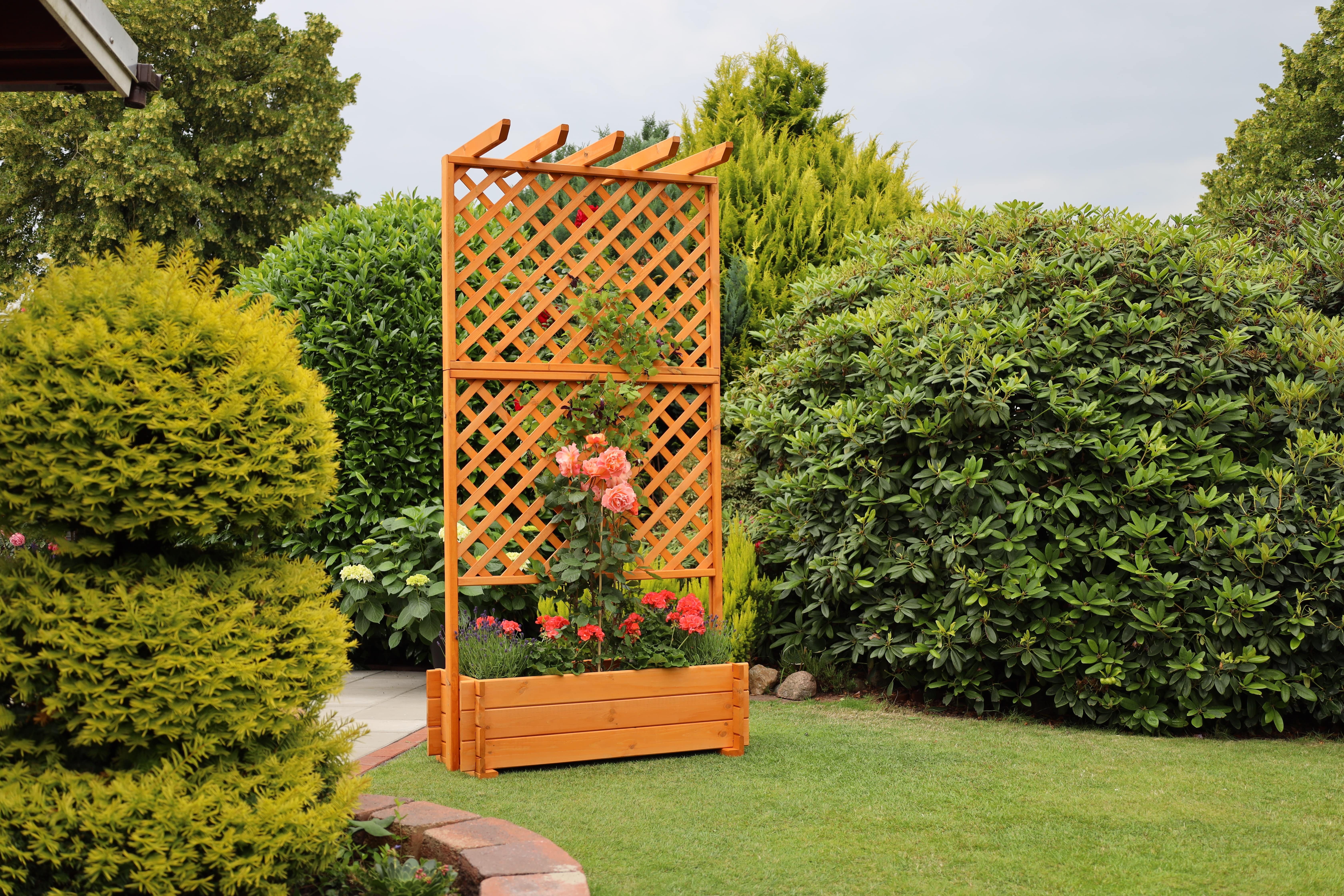 promadino Spalier, Pergola mit Pflanzkasten, BxTxH: 102x65x200 cm