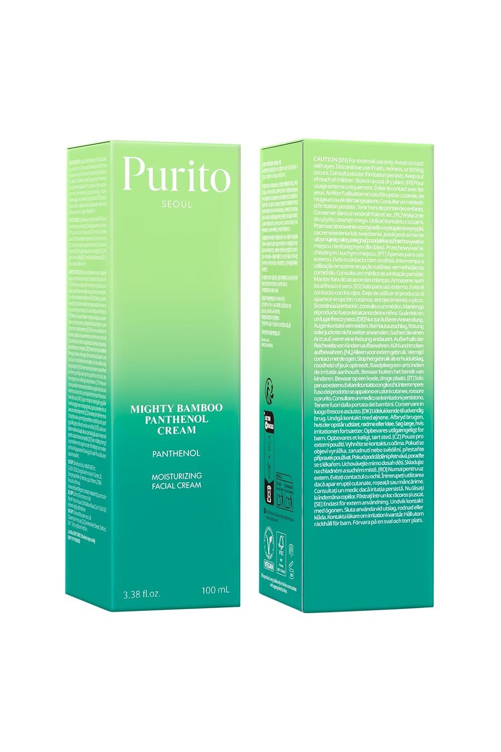 Purito Seoul Gesichtspflege Panthenol Cream – Die sanfte Kraft für eine starke Hautbarriere Veganes K-Beauty Must-Have, Glow Skin, Barrier Repair, Für alle Hauttypen