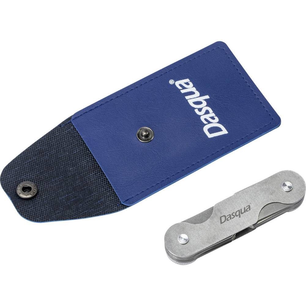 Dasqua Fühlerlehre Radiuslehre metrisch, 7.5–15 mm, 16+16 Klingen konkav 1351-0010