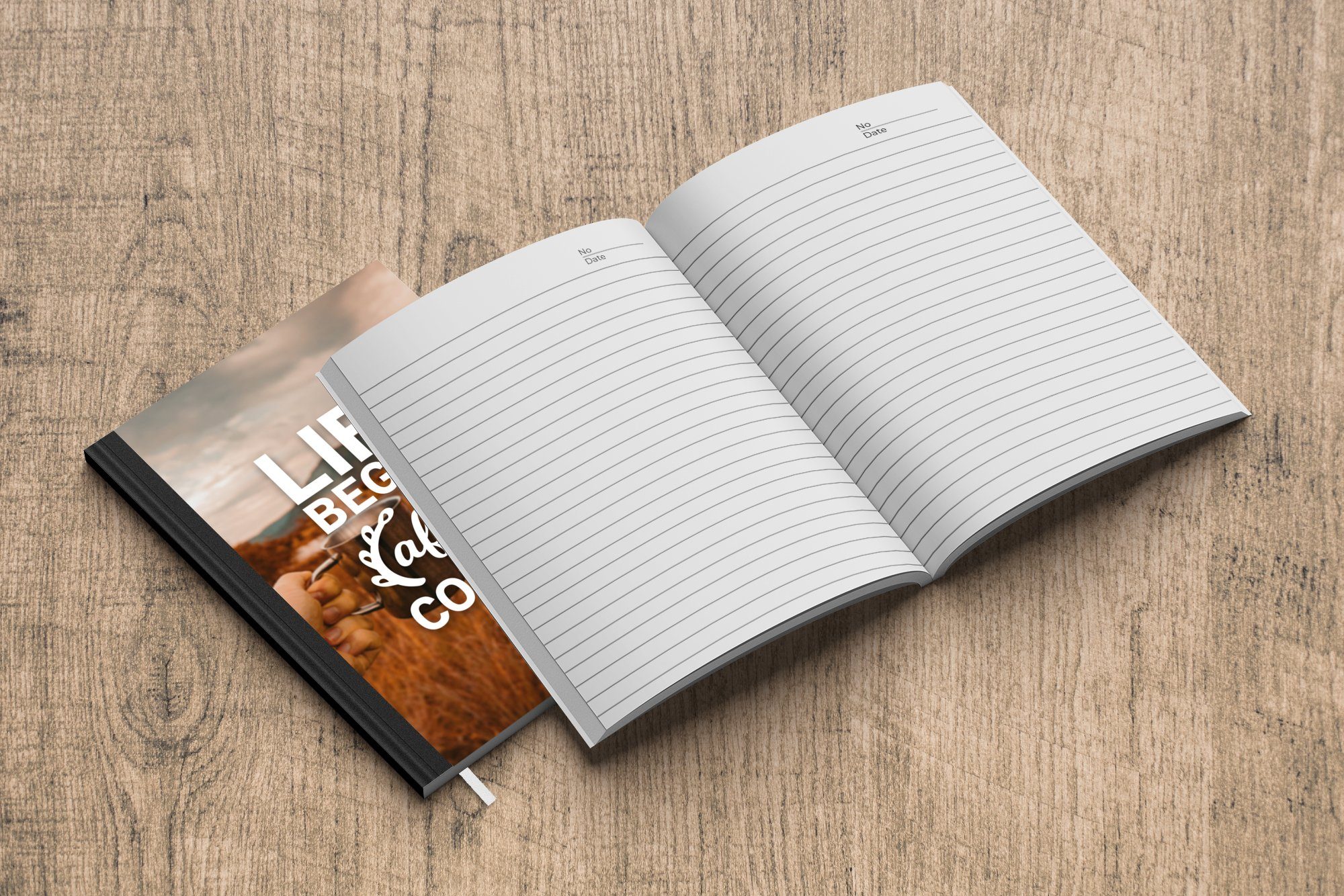 MuchoWow Notizbuch Das Leben beginnt Zitate Tagebuch, Journal, Kaffee nach Merkzettel, - Seiten, - - A5, 98 Sprichwörter dem Haushaltsbuch Notizheft, Kaffee