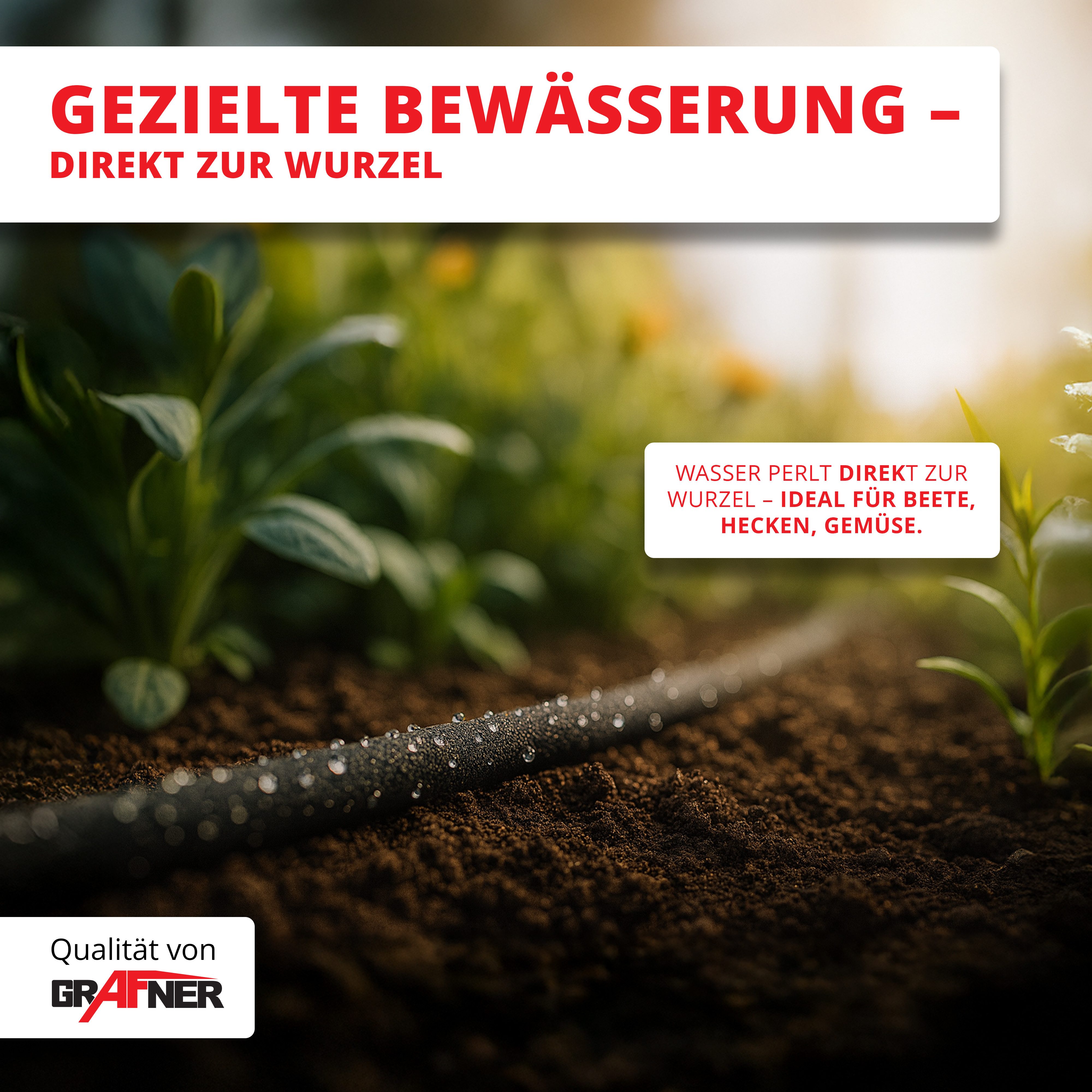 Thumbnail - Grafner Bewässerungsschlauch 15m Bewässerungsschlauch mit Perlfunktion schwarz Perlschlauch