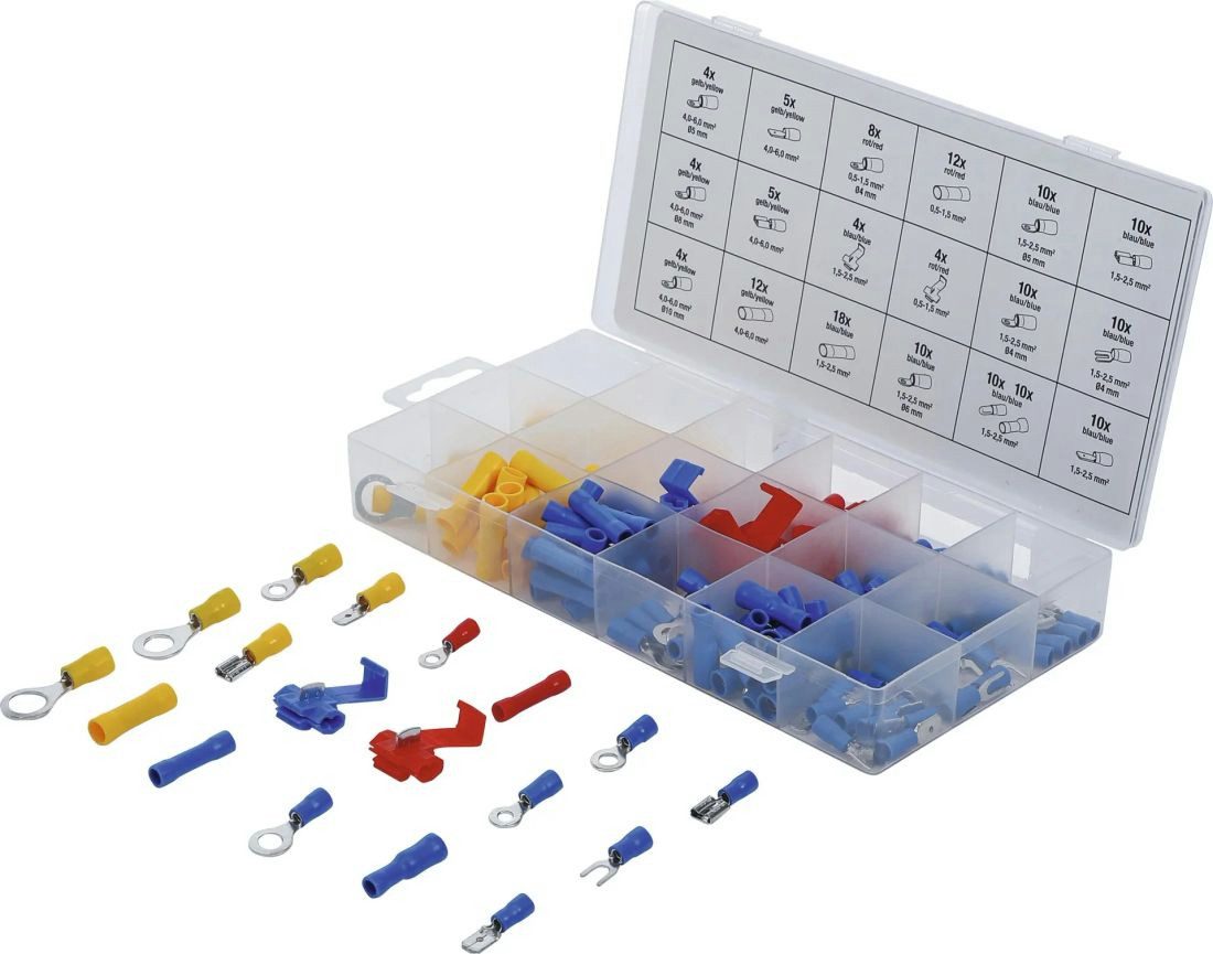 Westfalia Werkzeug Kabelverbinder-Sortiment Kabelschuh-Sortiment, 160-tlg.