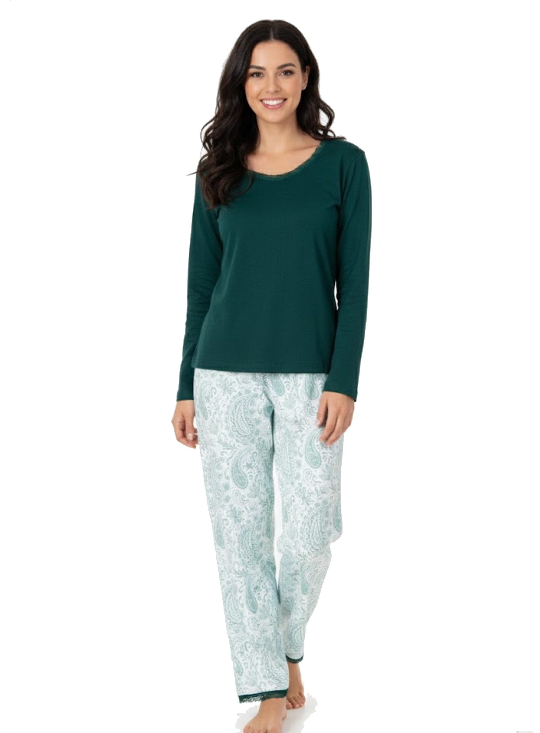 Cocain underwear Schlafanzug Damen Nachtwäsche Pyjama 100 % Baumwolle (Packung, 1 Stück) Optimaler Sitz, mit Kordelzug am Bund