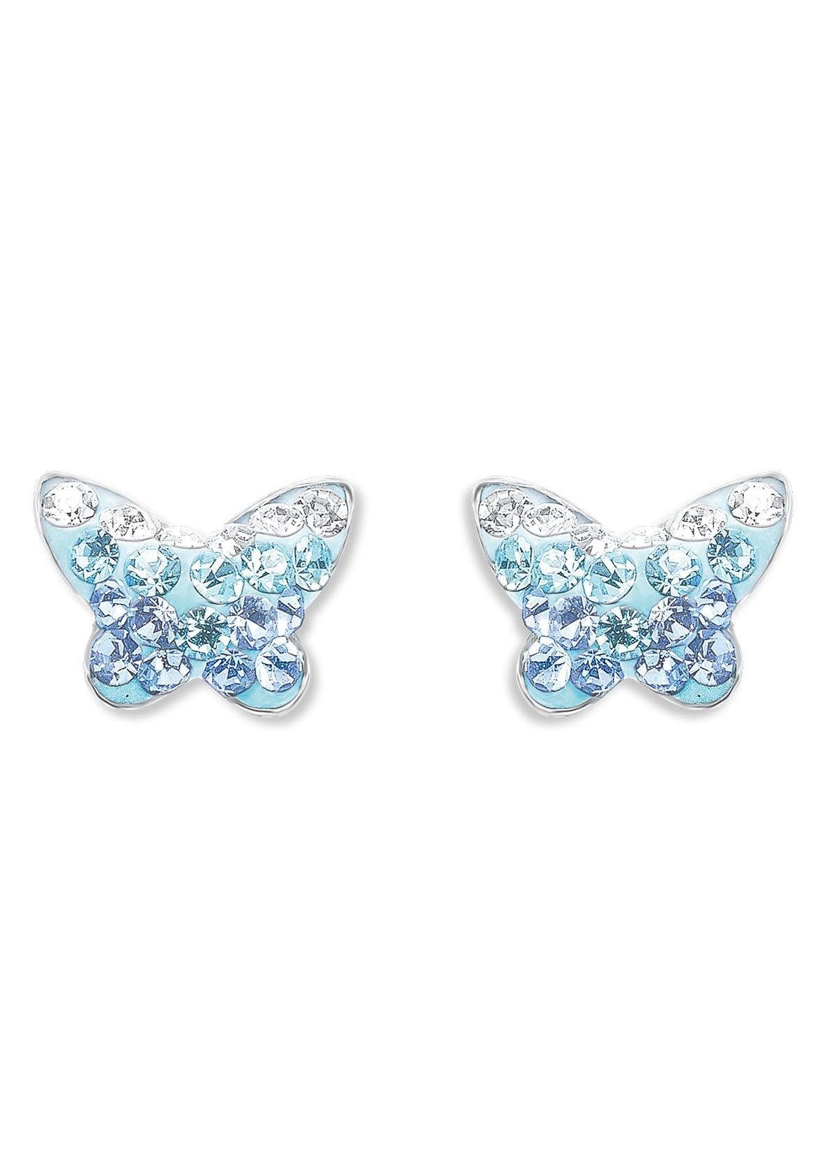 Amor Paar Ohrstecker Schmetterling, mit Preciosa Crystal