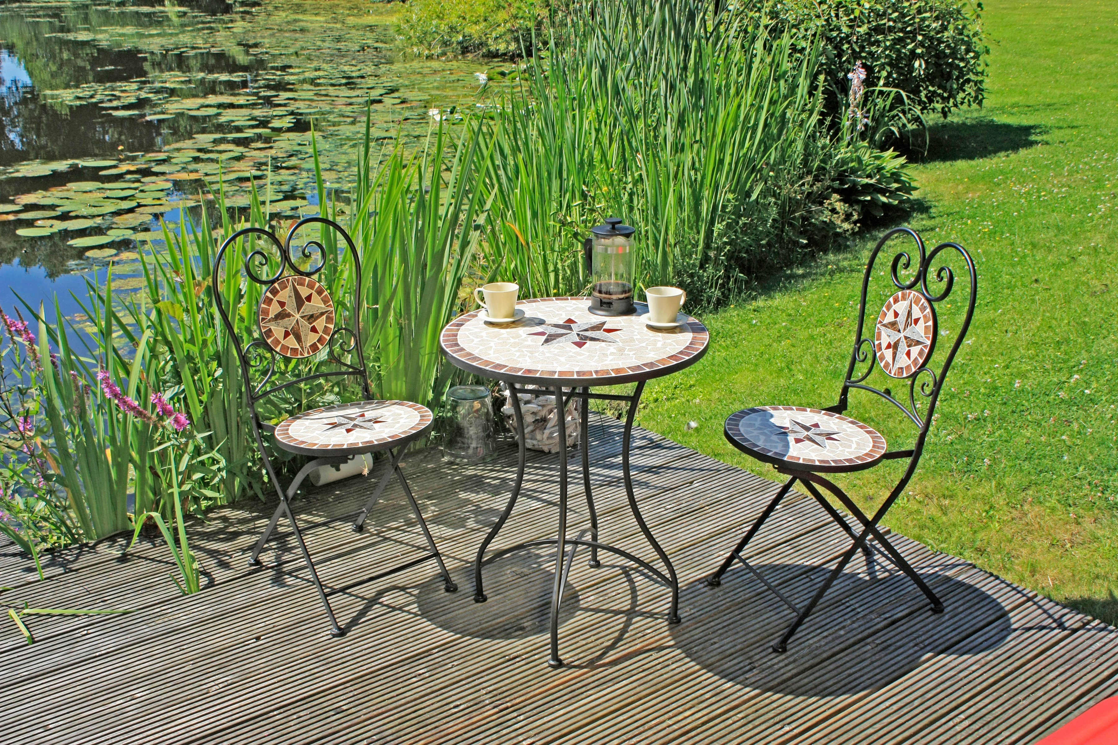 Garden Pleasure Balkonset Mosaik, Gestell aus pulverbeschichtetem Stahl  online kaufen | OTTO