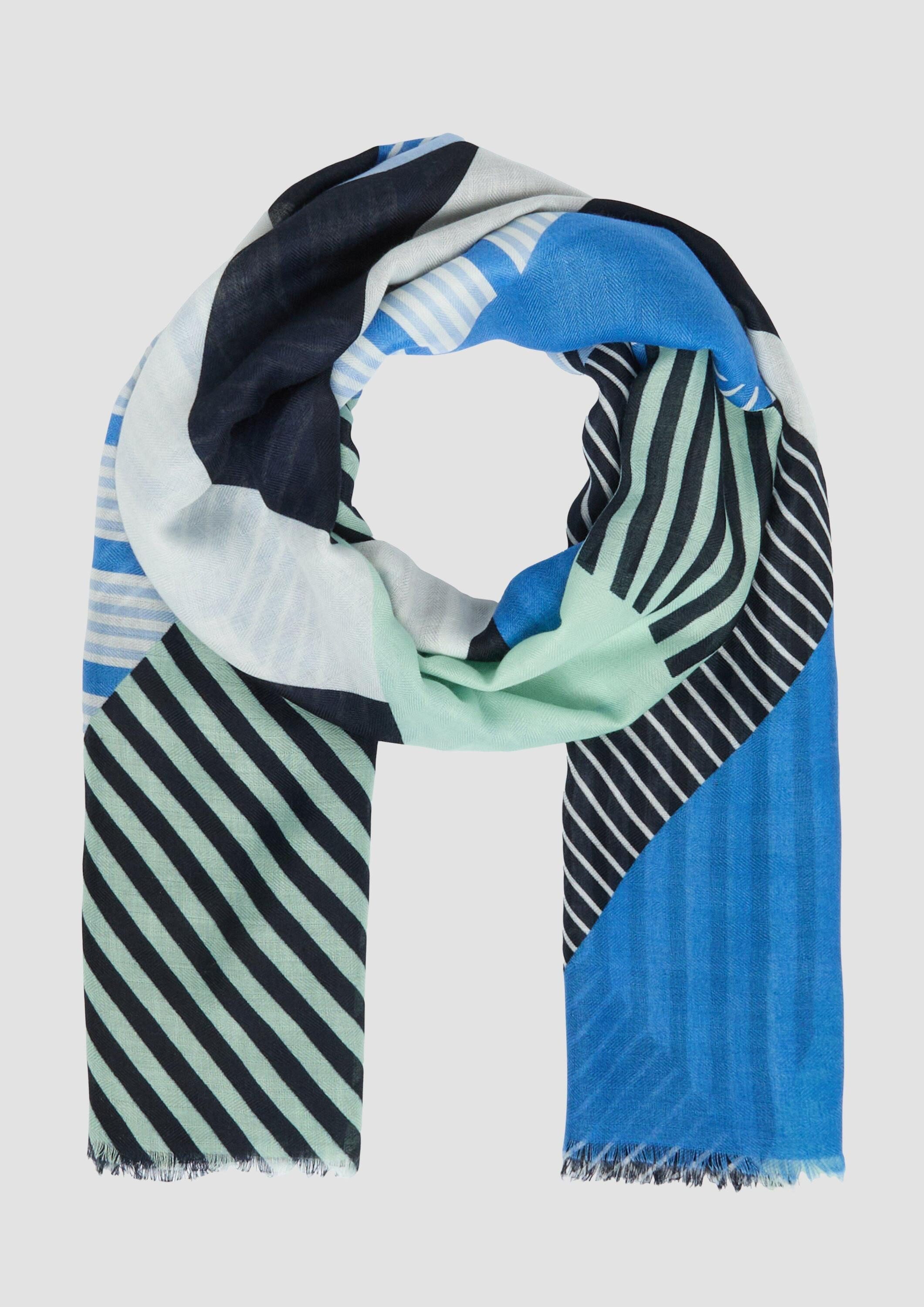 s.Oliver Schal Tuch, Feines Tuch aus recyceltem Polyester mit modischem Art günstig online kaufen