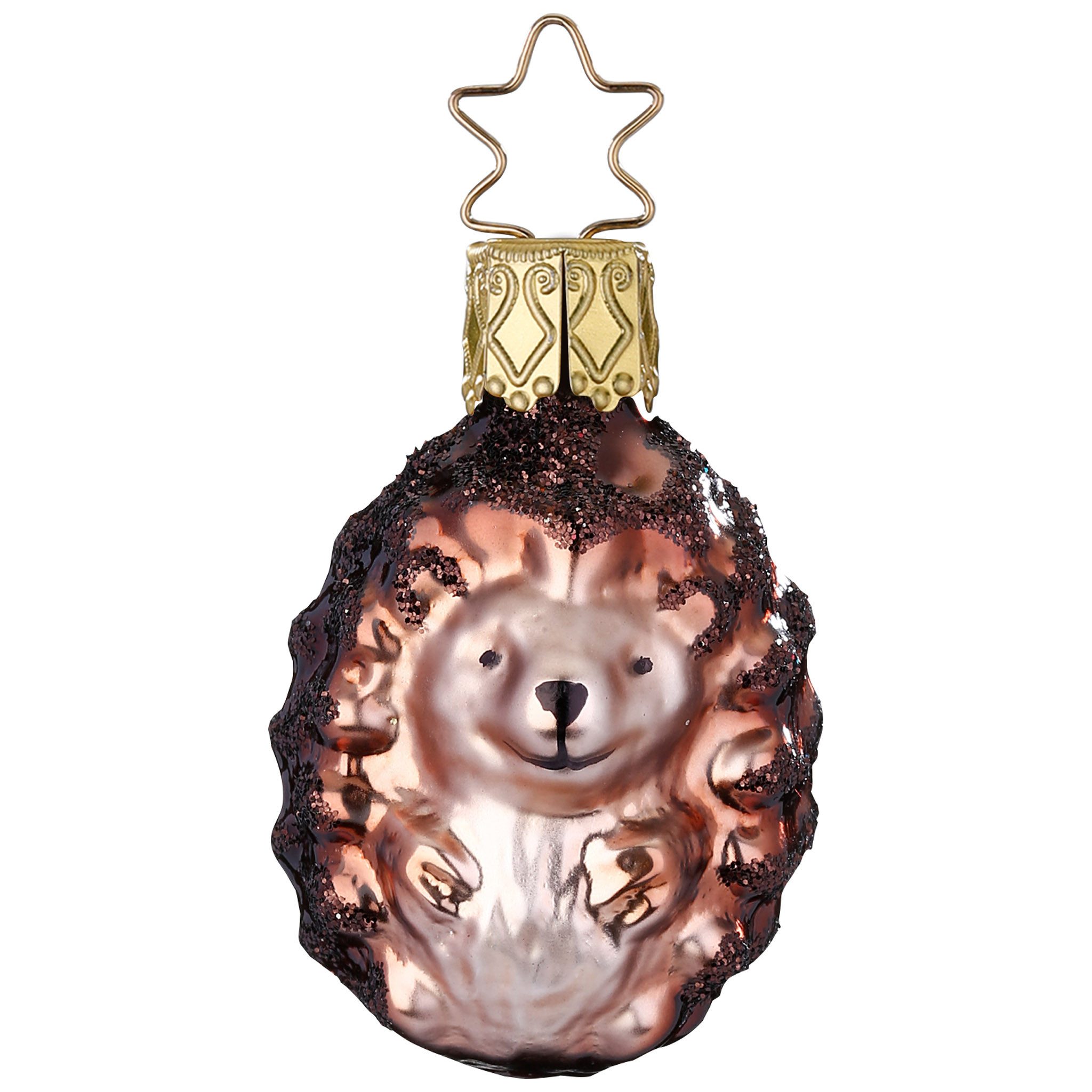 INGE-GLAS® Christbaumschmuck, Christbaumschmuck kleiner Igel Glas 5cm braun, 1 Stück. € 12,79, (€ 12,79 pro 1 Stk).